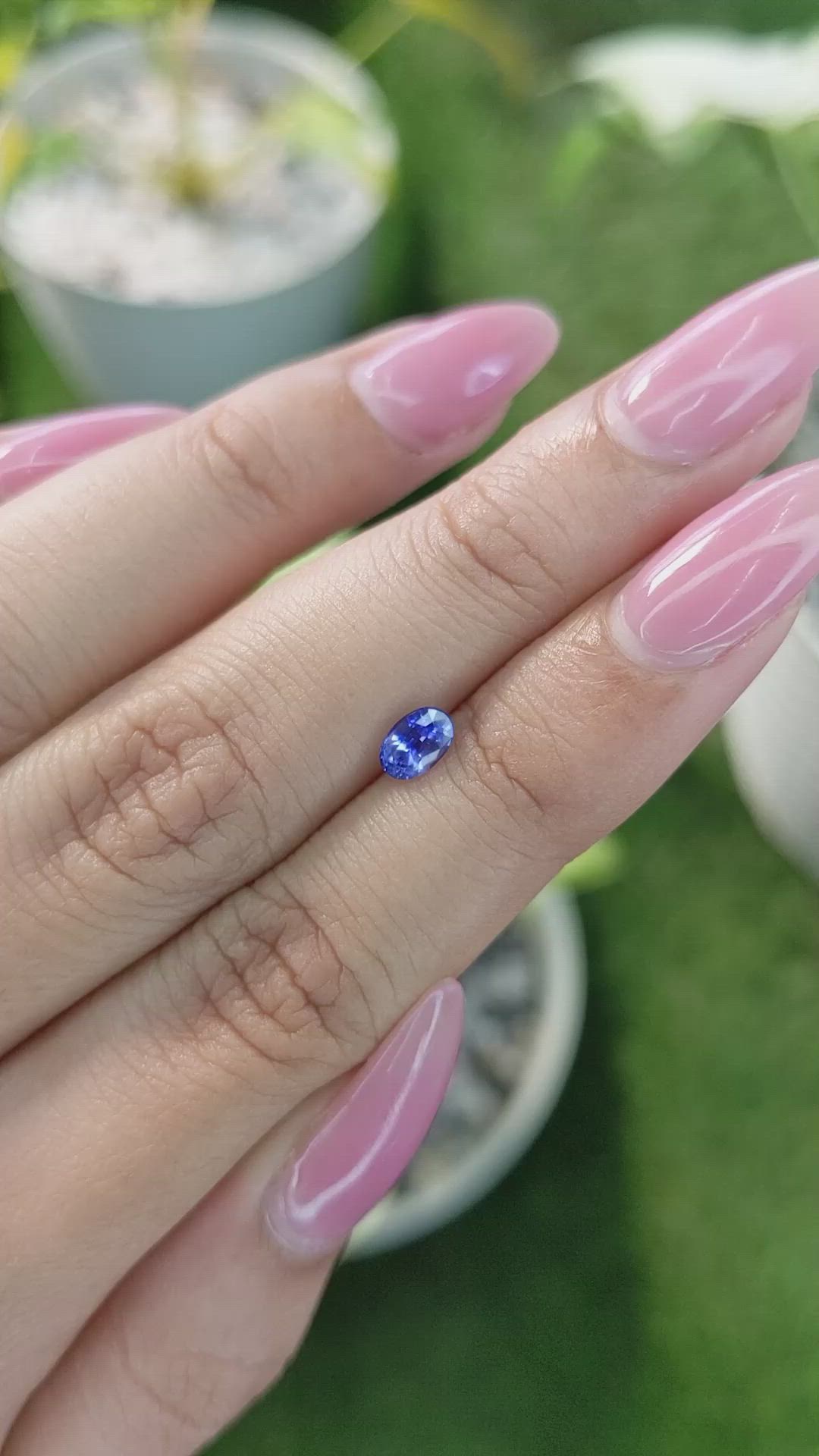 0.55 Ct. Blue Sapphire from Ceylon (Sri Lanka) Size Video