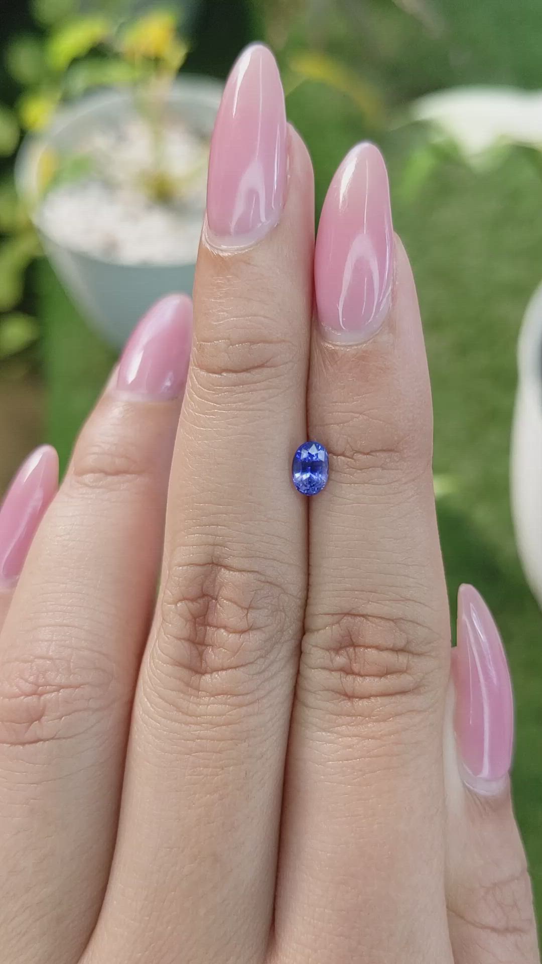 0.55 Ct. Blue Sapphire from Ceylon (Sri Lanka) Size Video