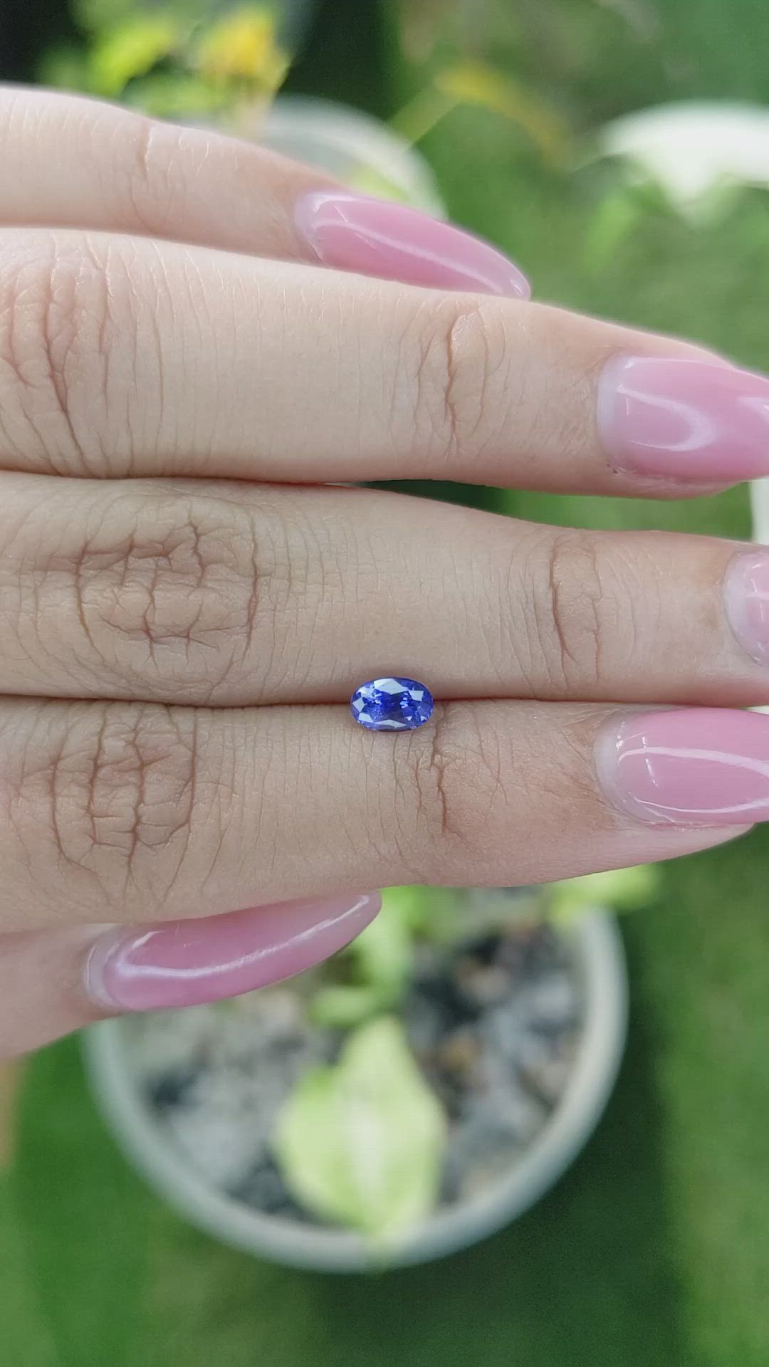 0.55 Ct. Blue Sapphire from Ceylon (Sri Lanka) Size Video