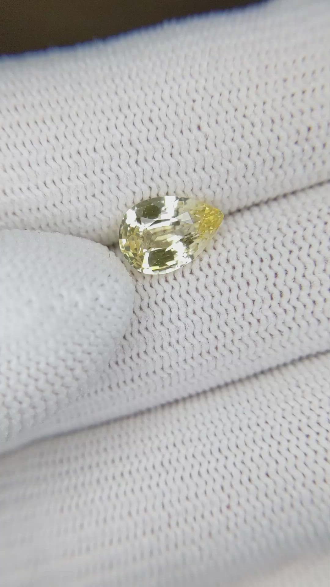 2.09 Ct. Yellow Sapphire from Ceylon (Sri Lanka) Size Video