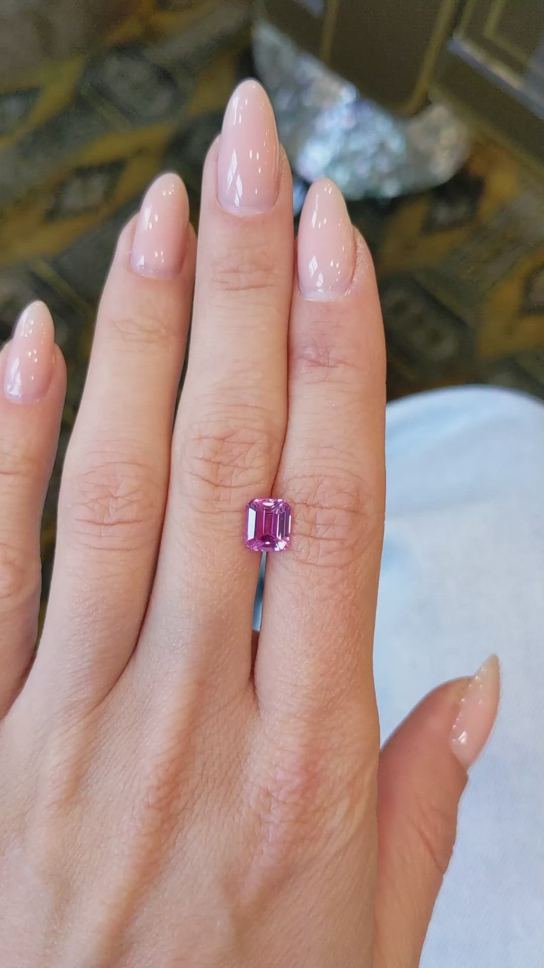 2.01 Ct. Pink Sapphire from Ceylon (Sri Lanka) Size Video