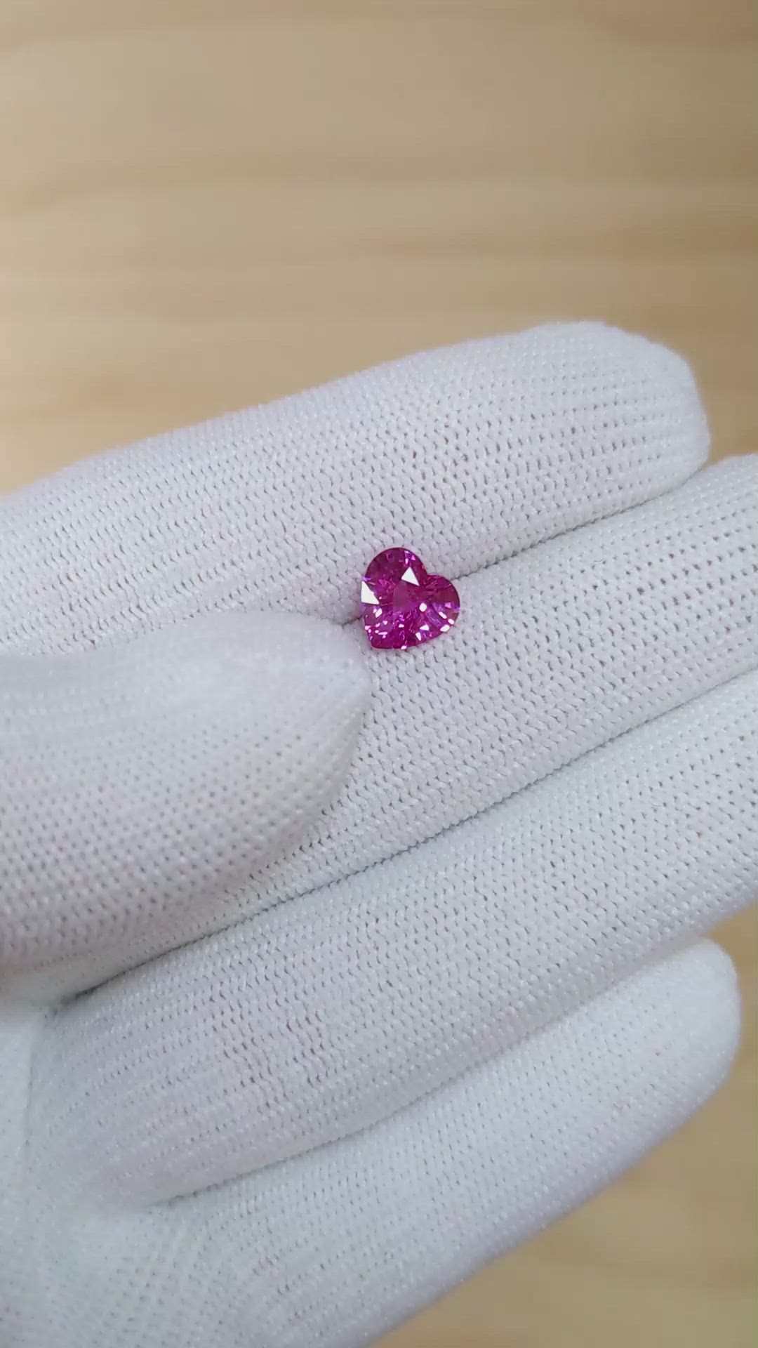 1.62 Ct. Pink Sapphire from Ceylon (Sri Lanka) Size Video