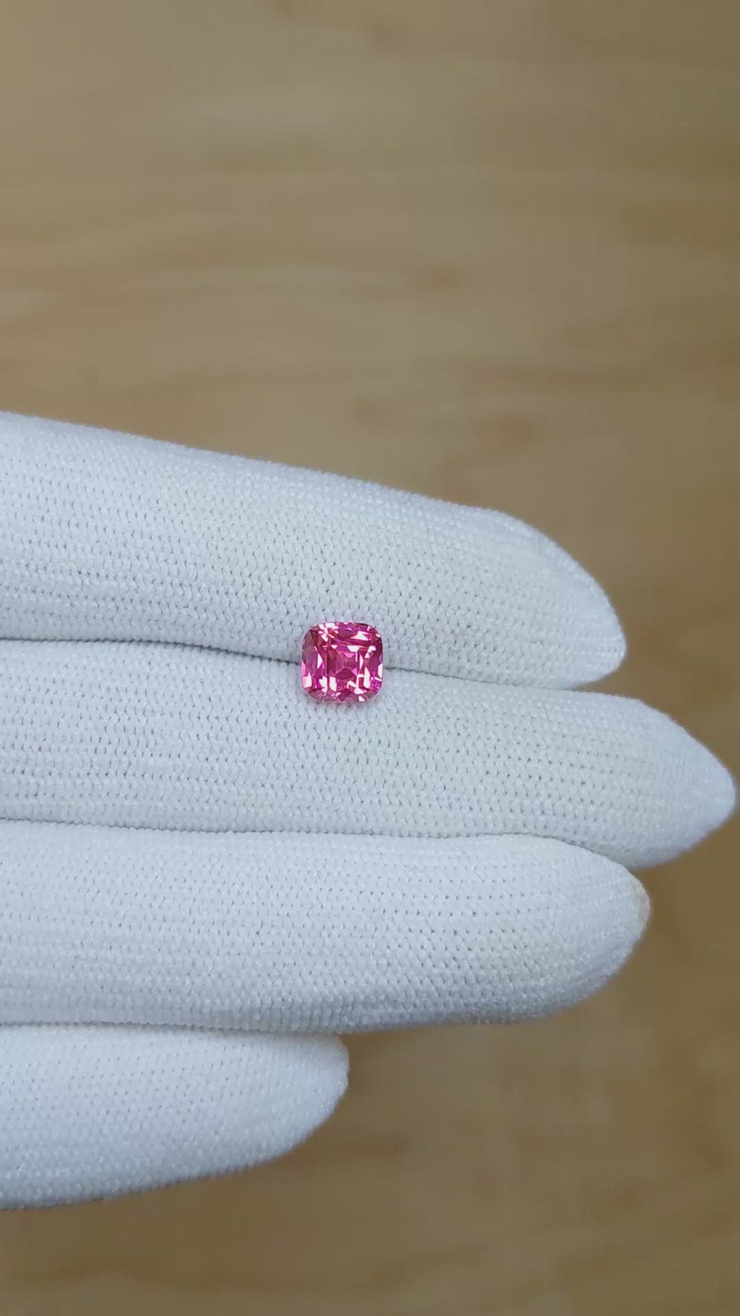 2.06 Ct. Pink Sapphire from Ceylon (Sri Lanka) Size Video