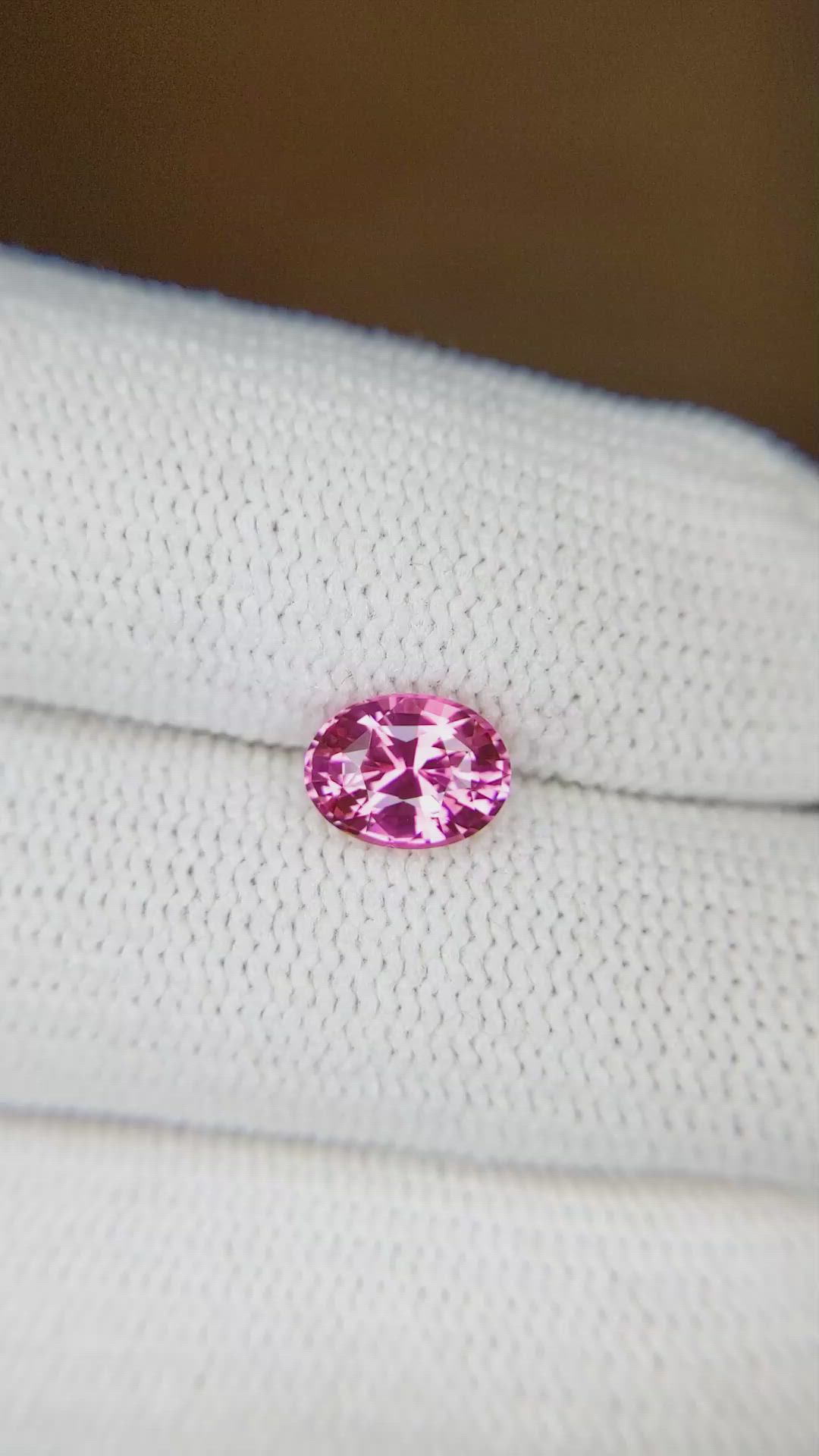 1.31 Ct. Pink Sapphire from Ceylon (Sri Lanka) Size Video