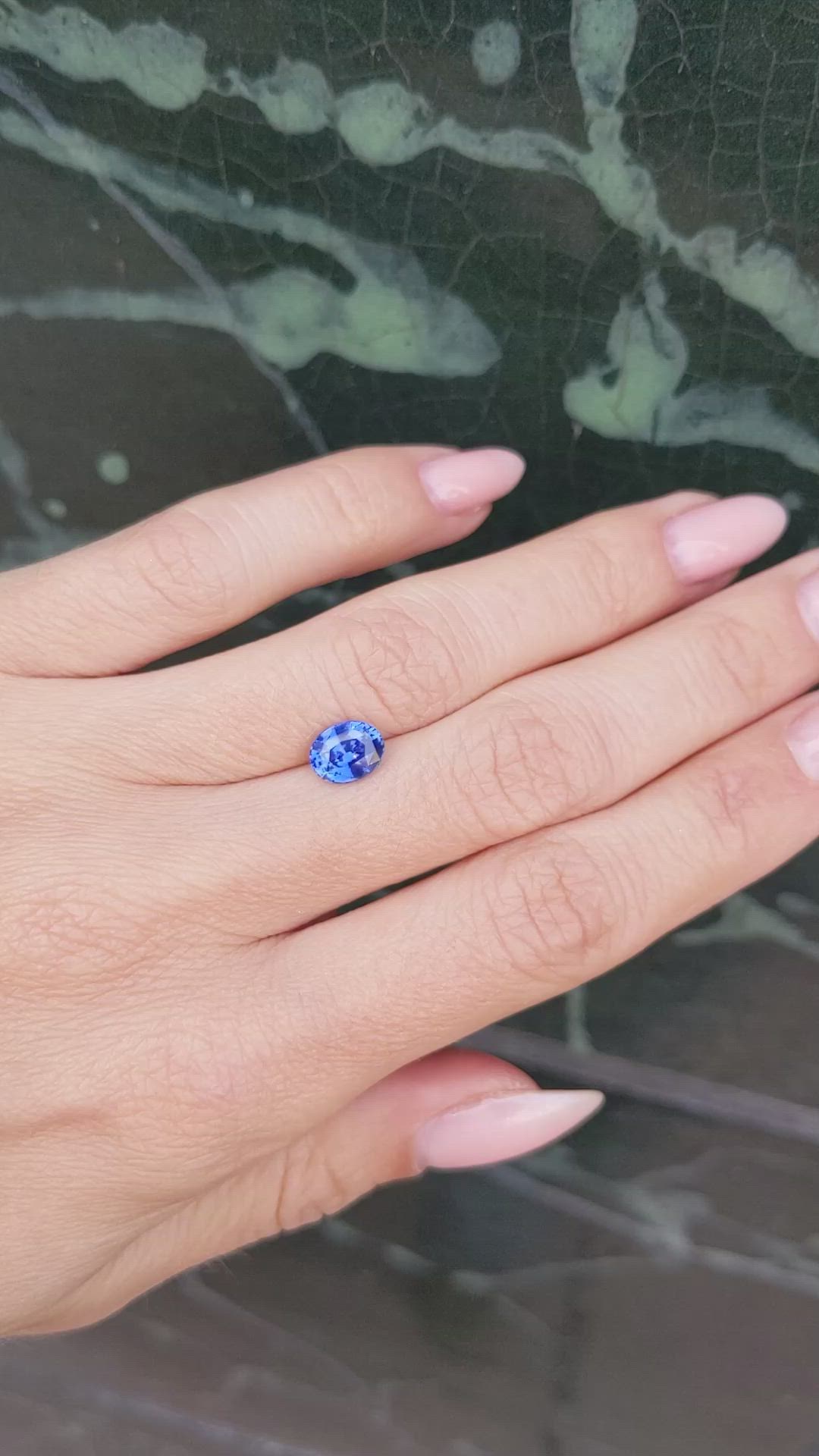 1.51 Ct. Blue Sapphire from Ceylon (Sri Lanka) Size Video