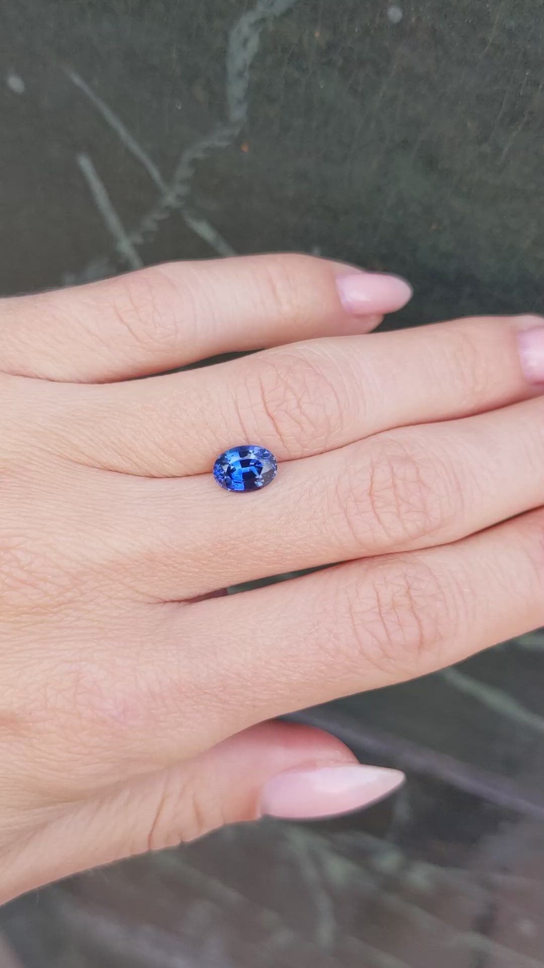 1.62 Ct. Blue Sapphire from Ceylon (Sri Lanka) Size Video