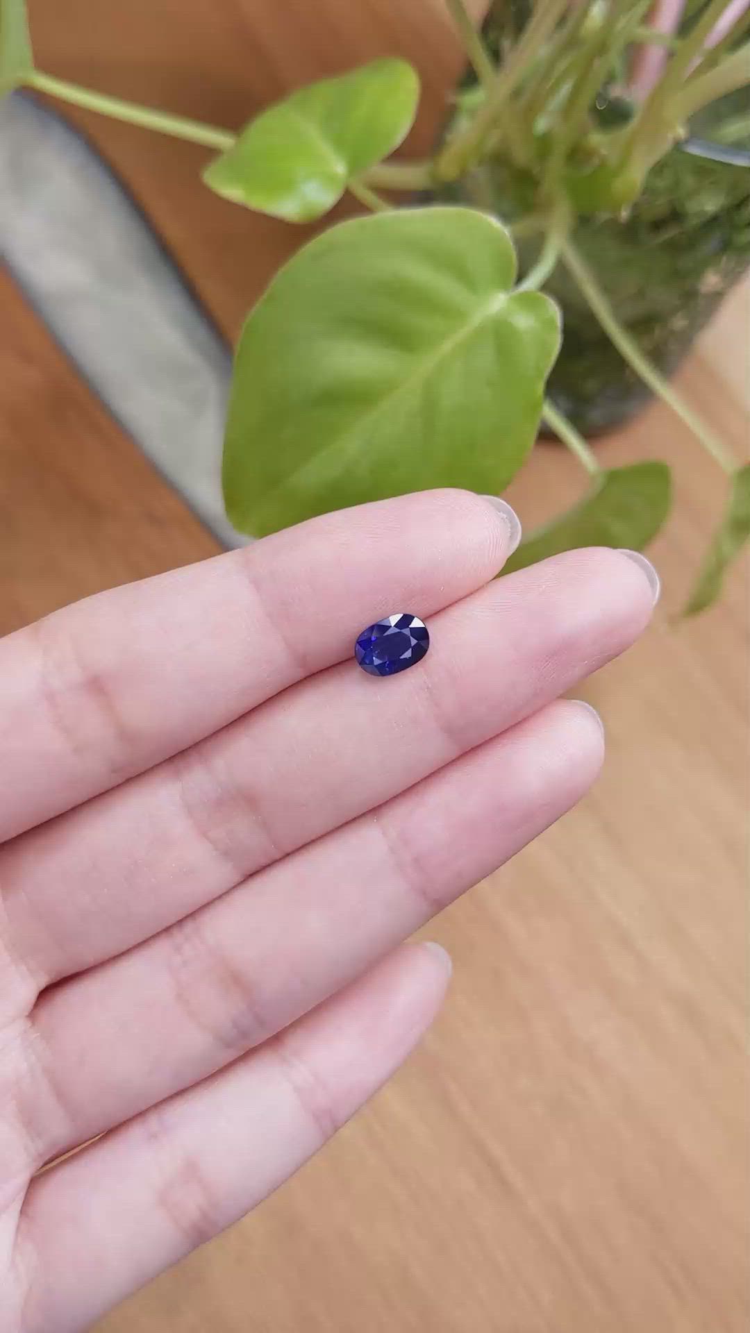 1.68 Ct. Blue Sapphire from Ceylon (Sri Lanka) Size Video