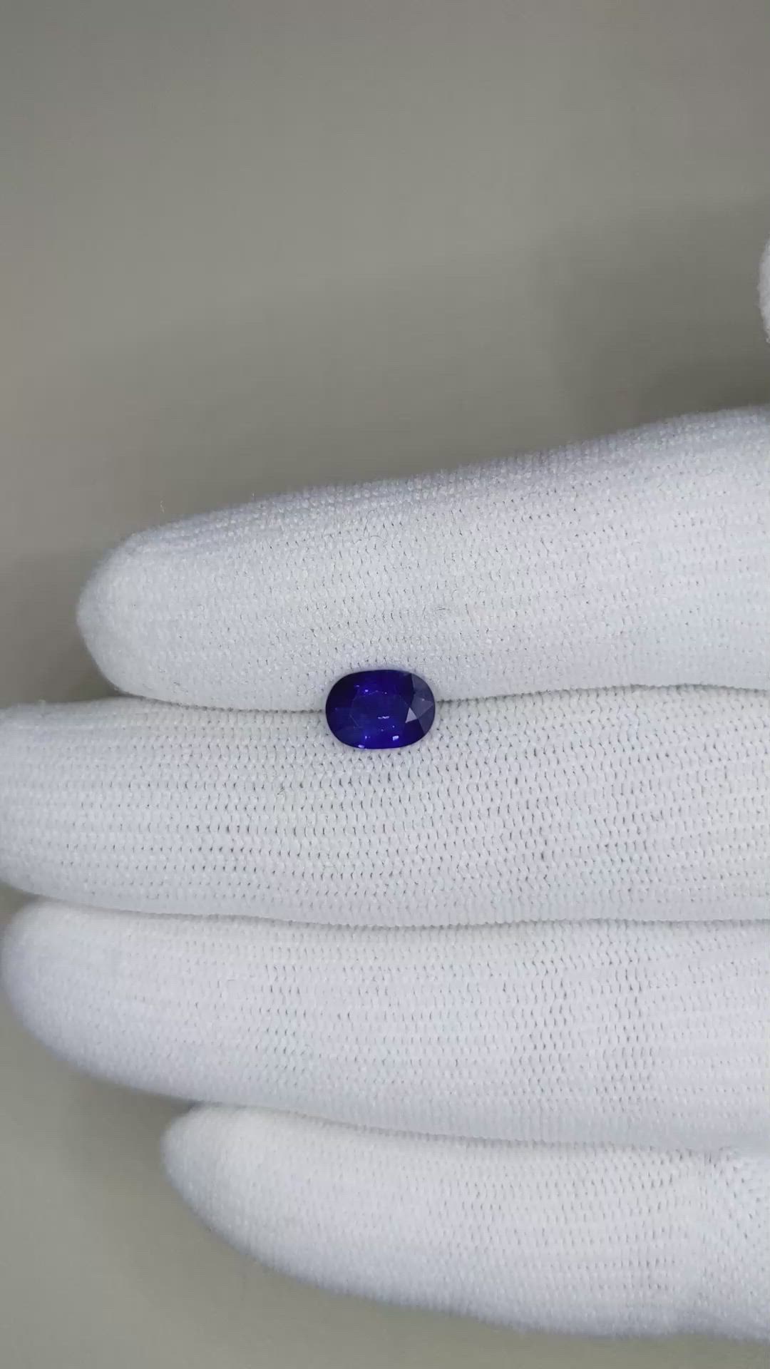 1.68 Ct. Blue Sapphire from Ceylon (Sri Lanka) Size Video