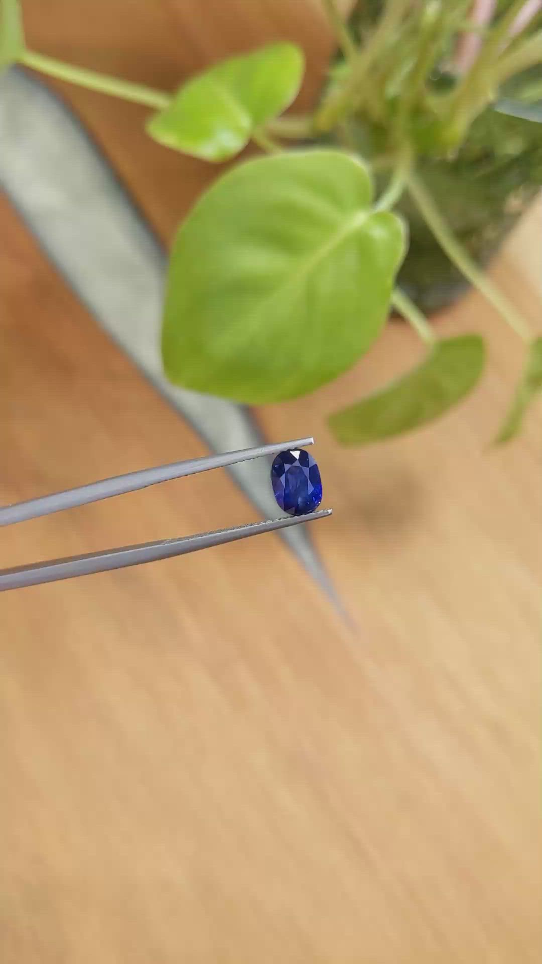 1.68 Ct. Blue Sapphire from Ceylon (Sri Lanka) Size Video