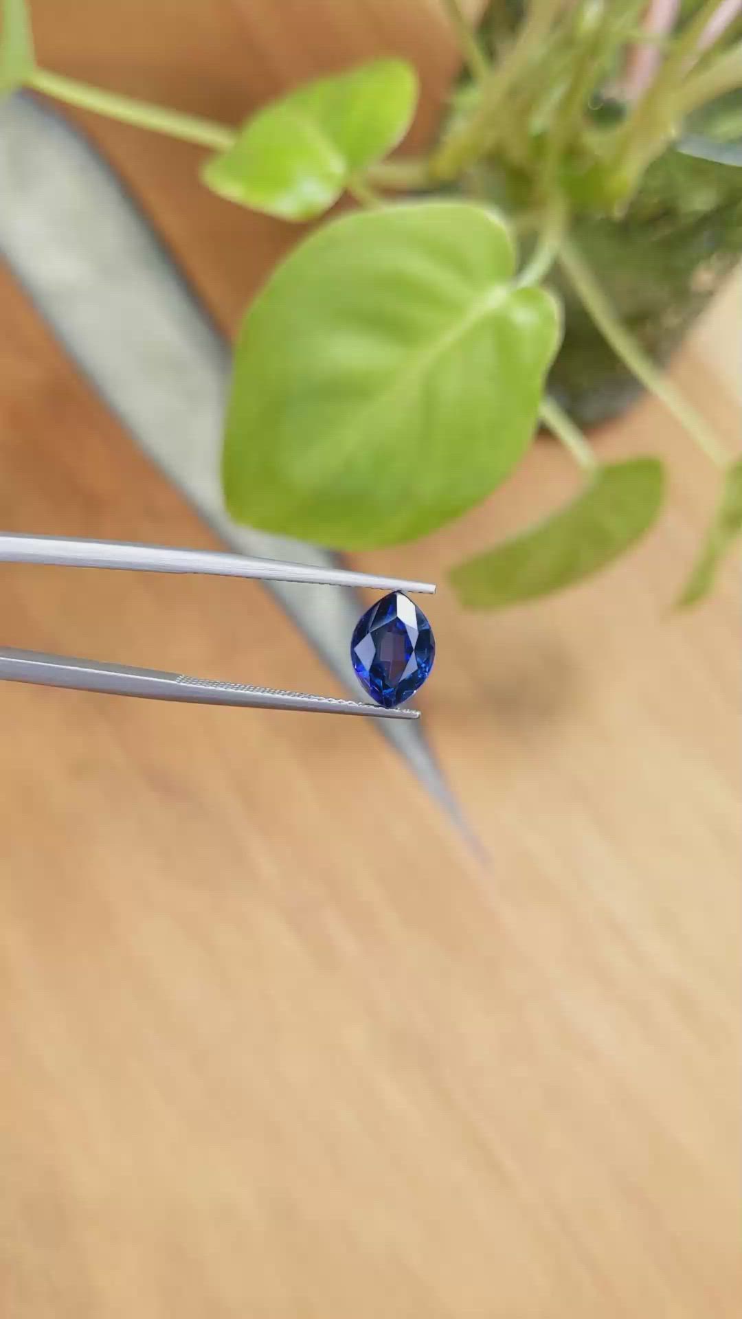 2.67 Ct. Blue Sapphire from Ceylon (Sri Lanka) Size Video