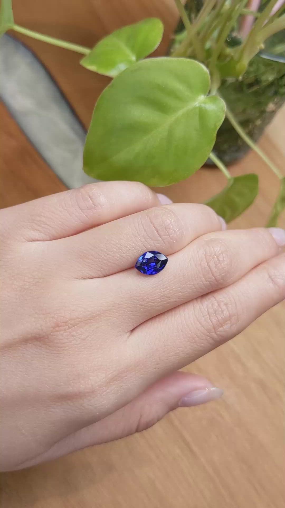 2.67 Ct. Blue Sapphire from Ceylon (Sri Lanka) Size Video