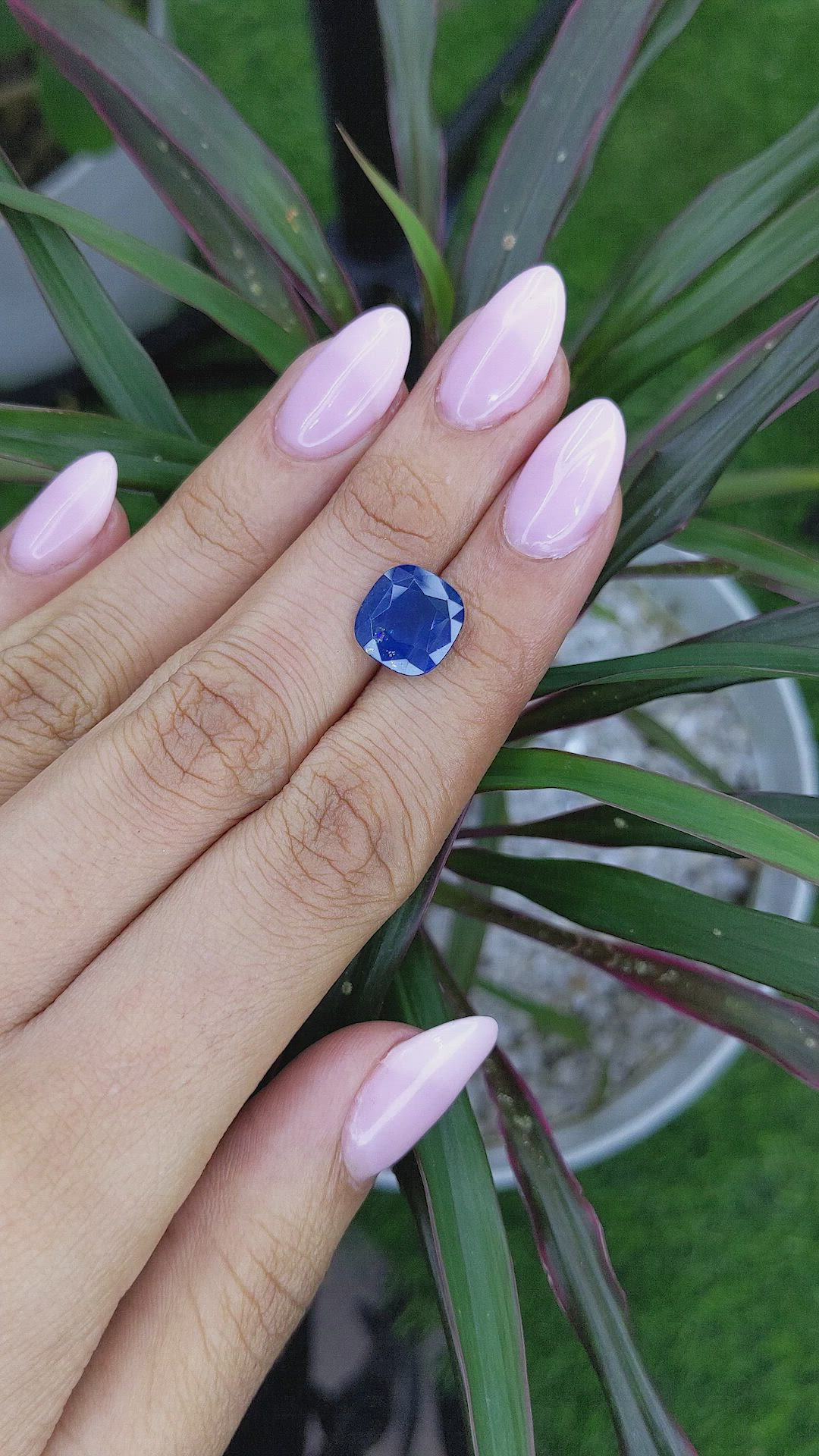 4.43 Ct. Blue Sapphire from Ceylon (Sri Lanka) Size Video