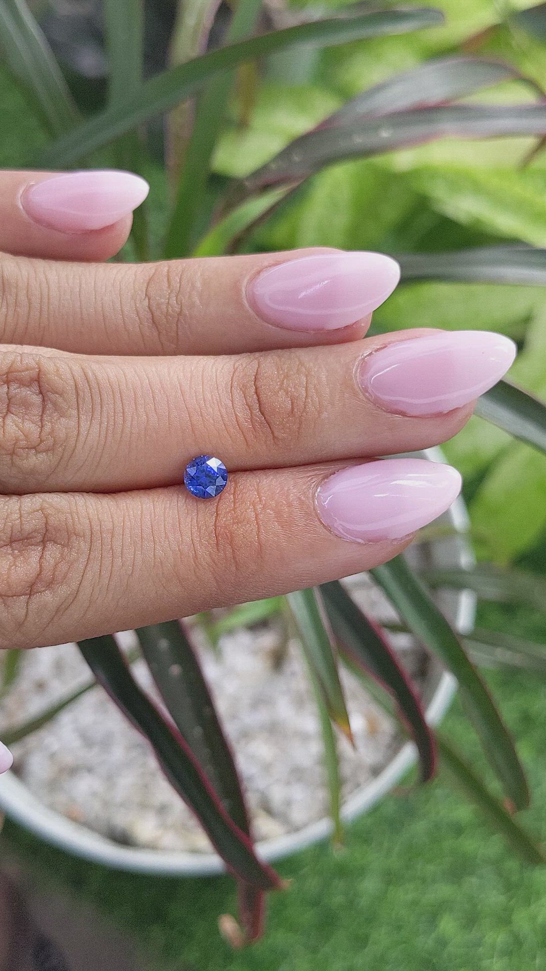 0.70 Ct. Blue Sapphire from Ceylon (Sri Lanka) Size Video