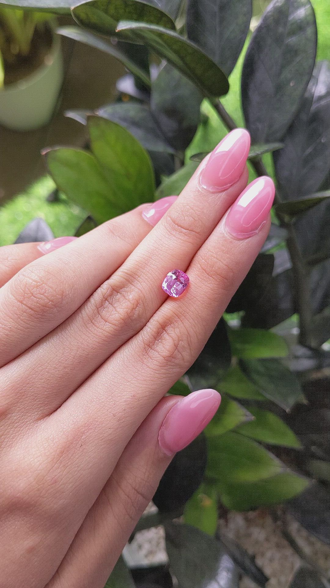 2.14 Ct. Pink Sapphire from Ceylon (Sri Lanka) Size Video