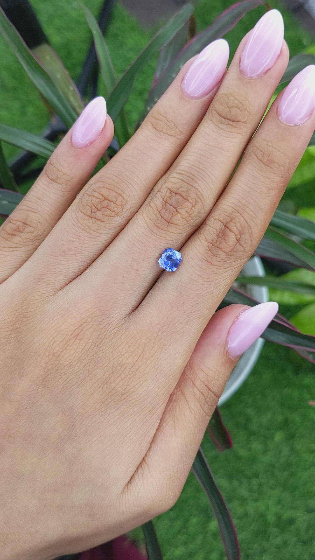 1.58 Ct. Blue Sapphire from Ceylon (Sri Lanka) Size Video