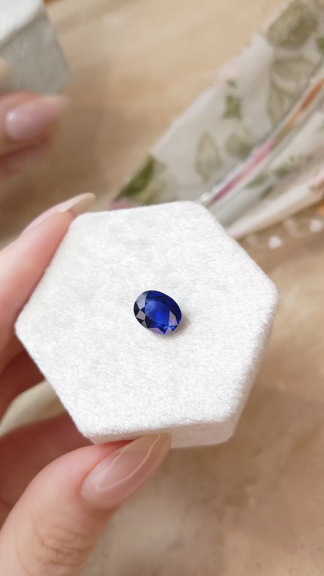 2.58 Ct. Blue Sapphire from Ceylon (Sri Lanka) Size Video