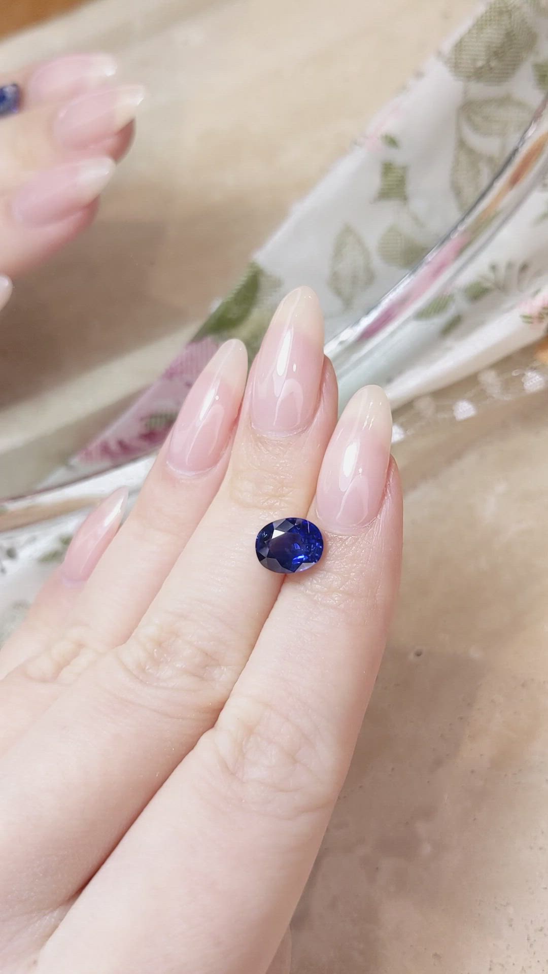2.58 Ct. Blue Sapphire from Ceylon (Sri Lanka) Size Video