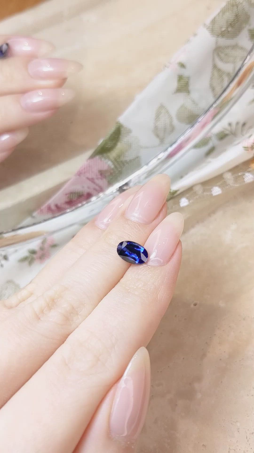 1.84 Ct. Blue Sapphire from Ceylon (Sri Lanka) Size Video