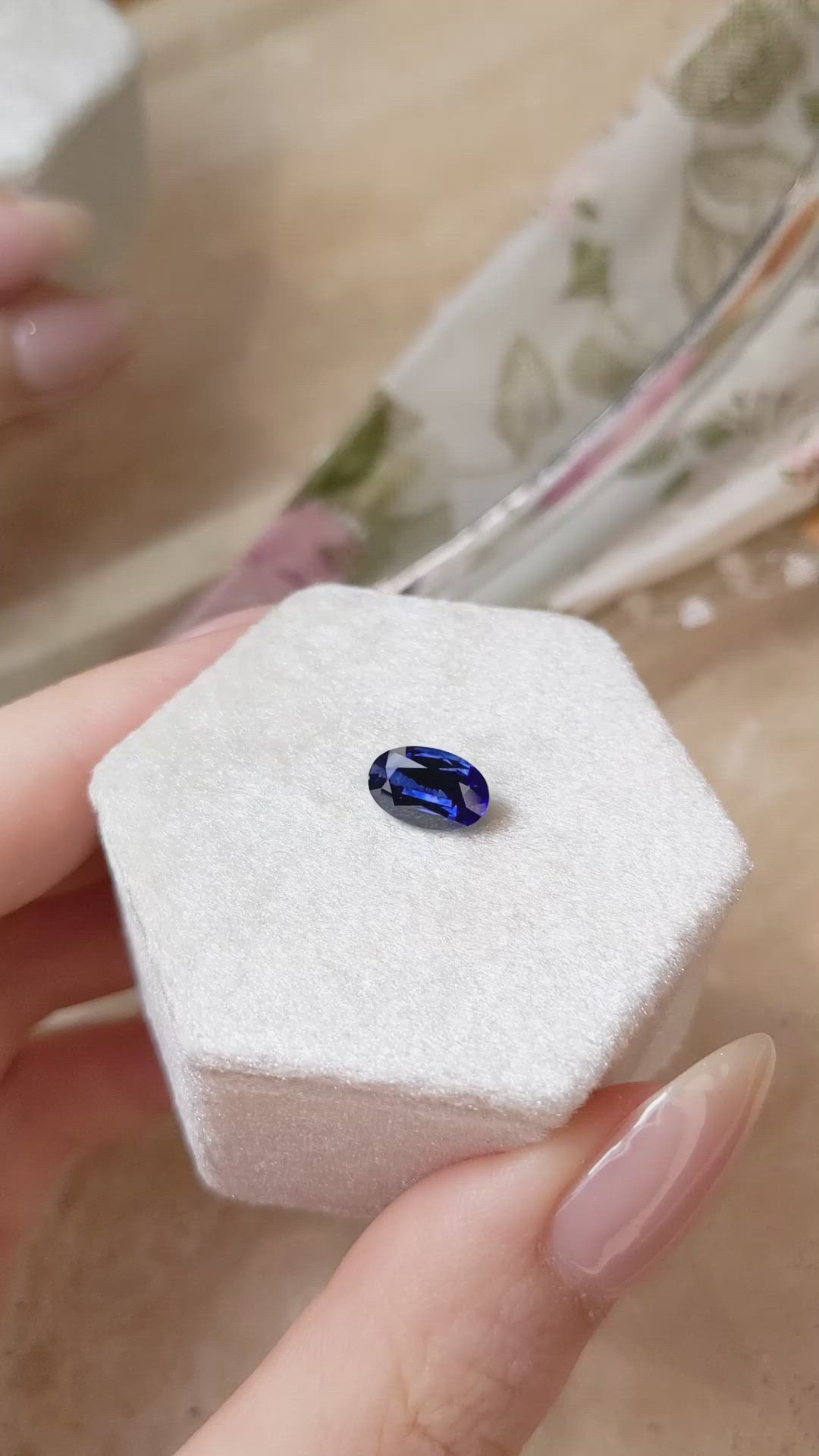 1.84 Ct. Blue Sapphire from Ceylon (Sri Lanka) Size Video
