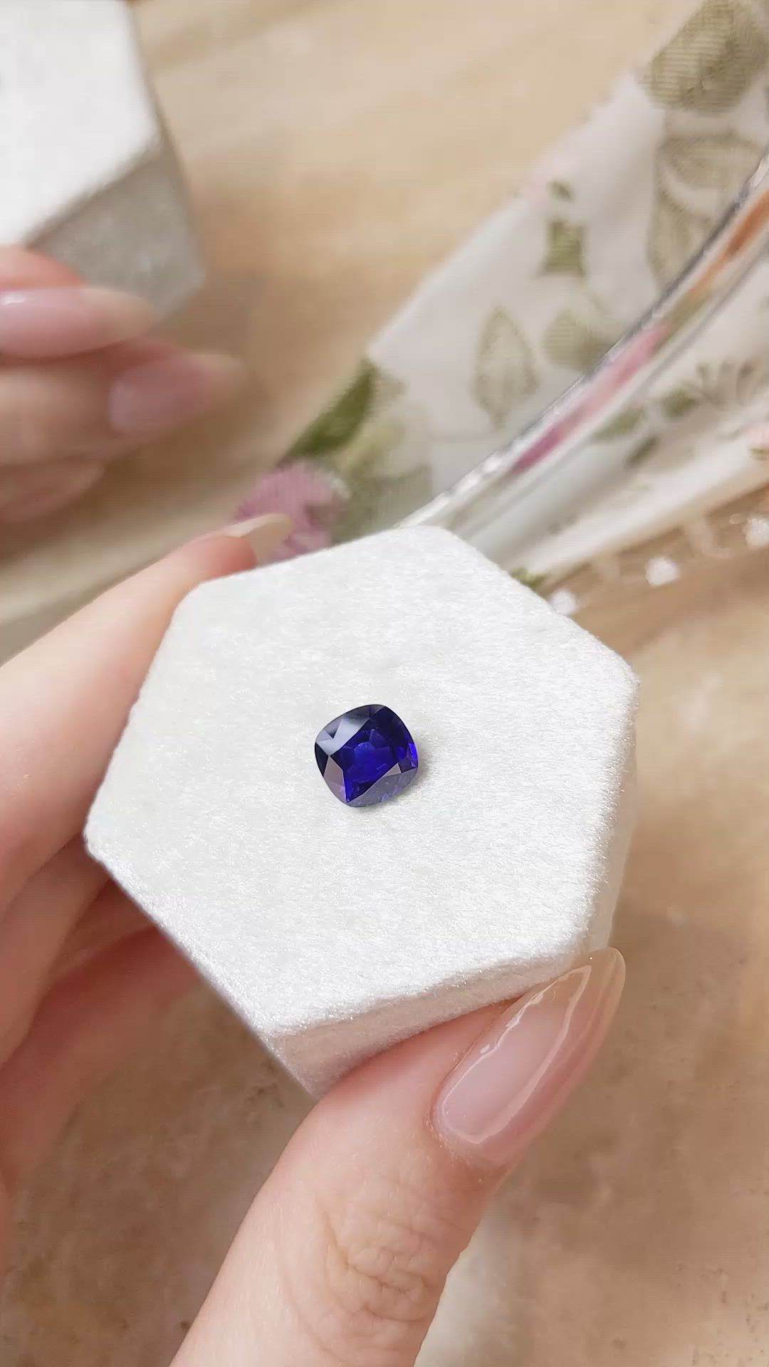 2.60 Ct. Blue Sapphire from Ceylon (Sri Lanka) Size Video