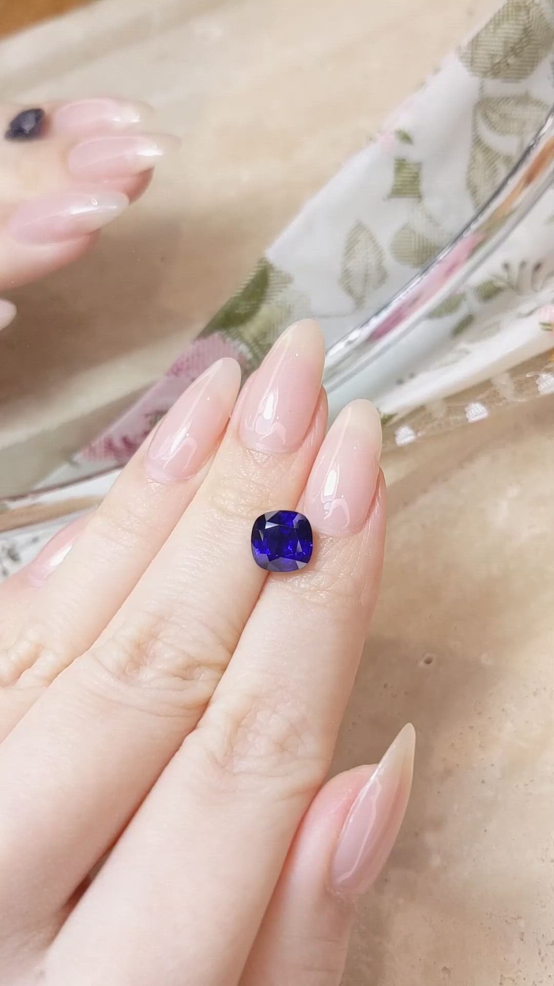 2.60 Ct. Blue Sapphire from Ceylon (Sri Lanka) Size Video
