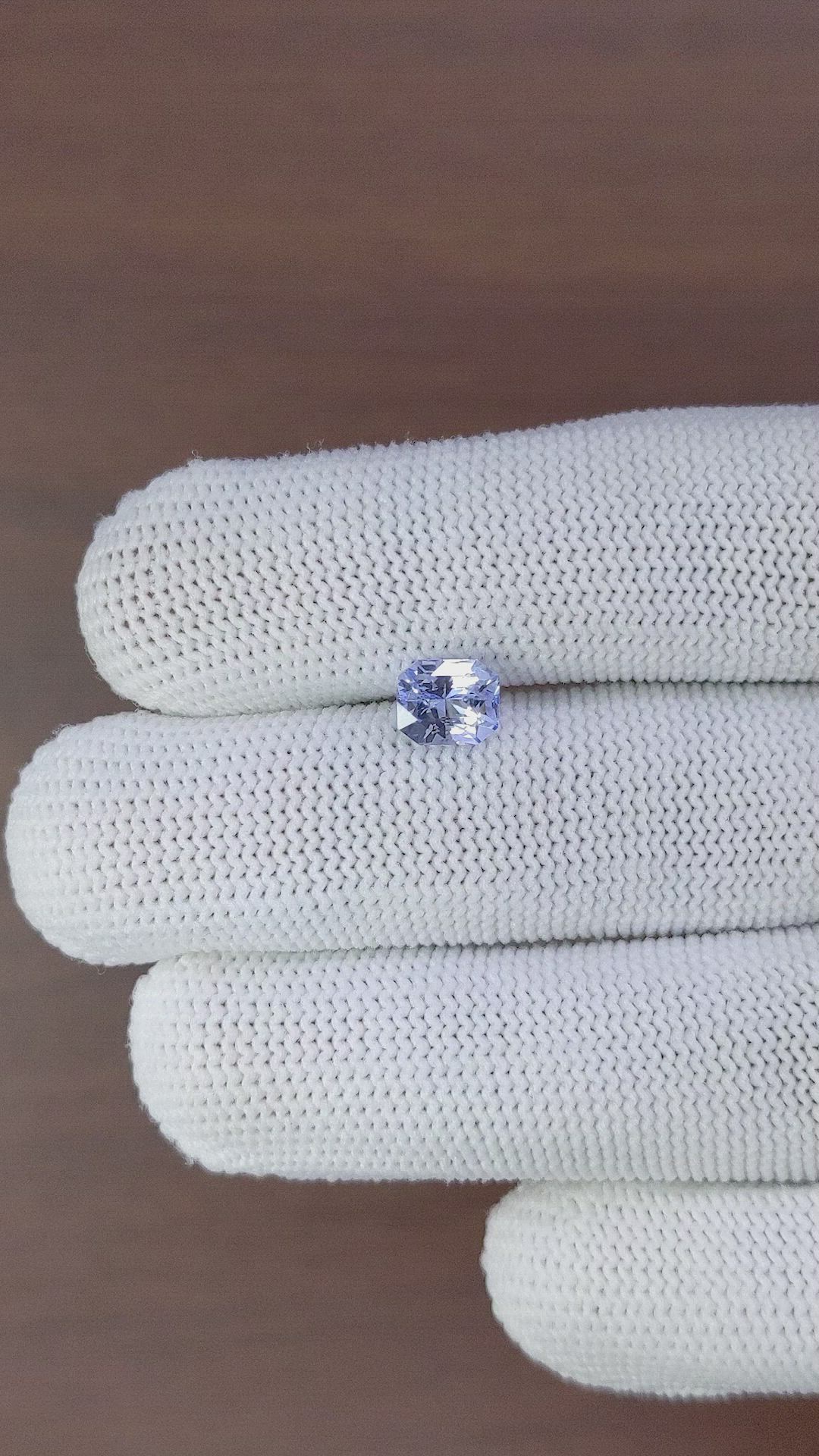 1.60 Ct. Violet Sapphire from Ceylon (Sri Lanka) Size Video