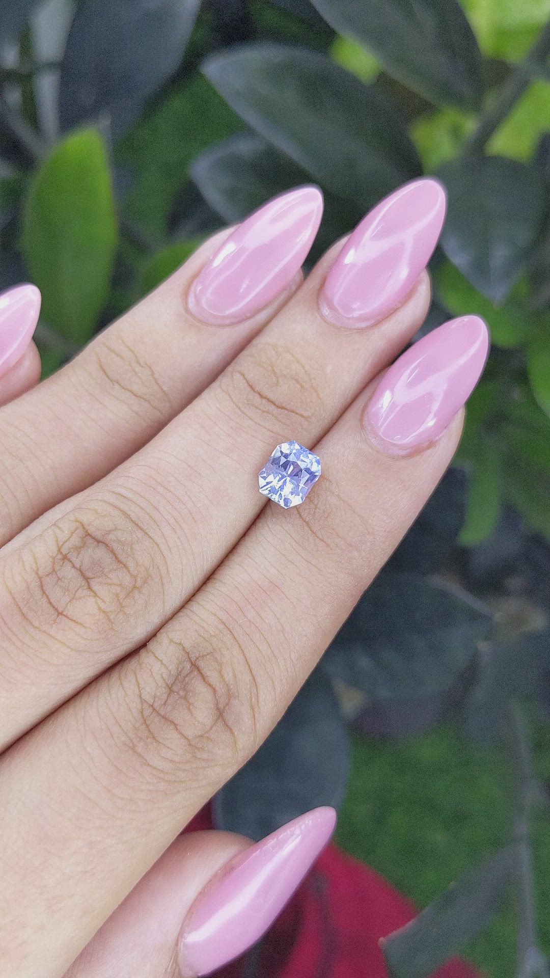 1.60 Ct. Violet Sapphire from Ceylon (Sri Lanka) Size Video