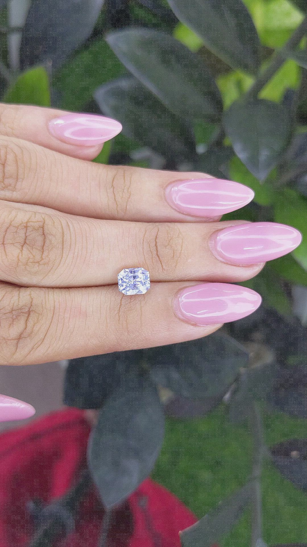 1.60 Ct. Violet Sapphire from Ceylon (Sri Lanka) Size Video
