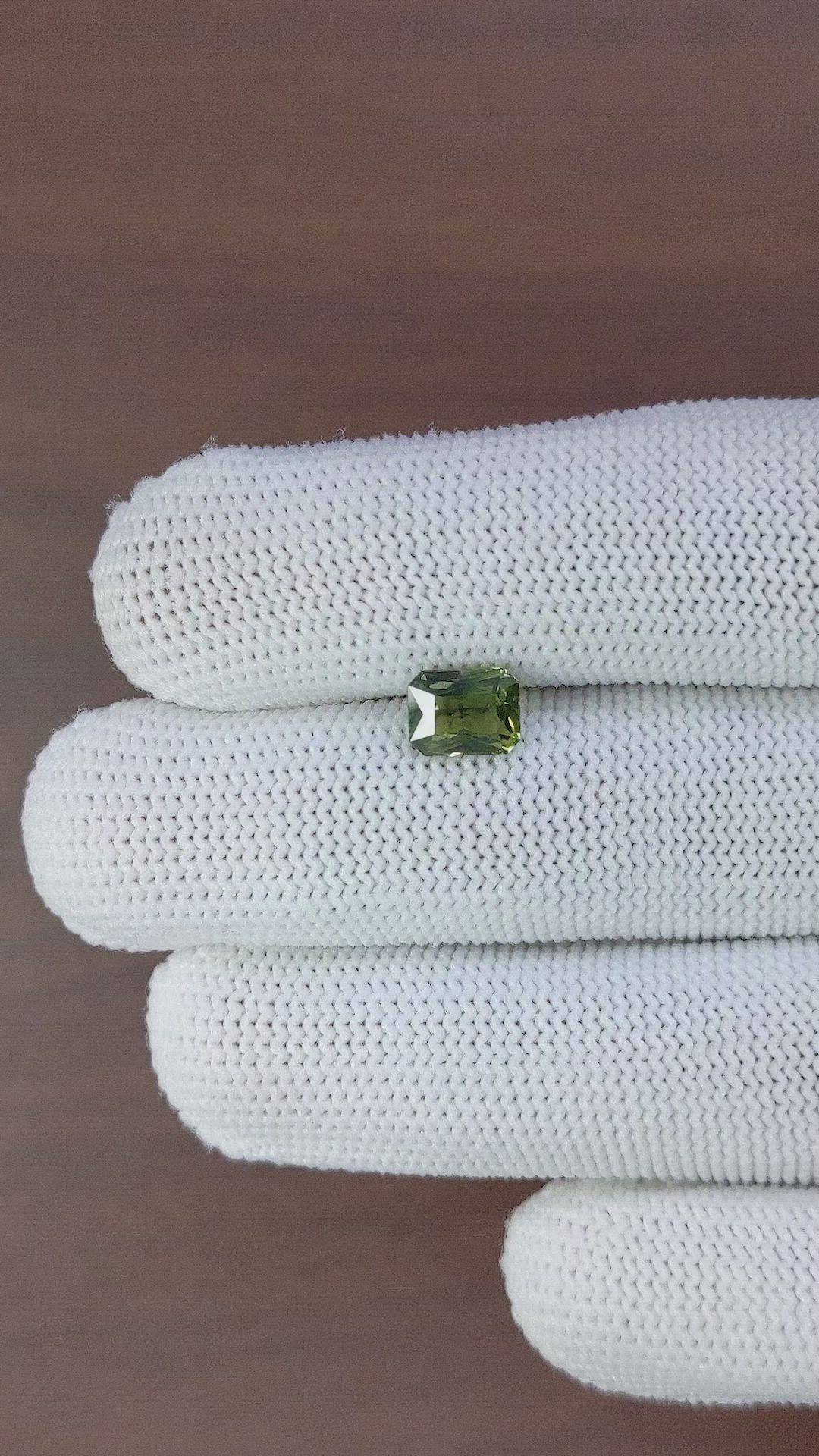 1.58 Ct. Yellowish Green Sapphire from Africa Size Video