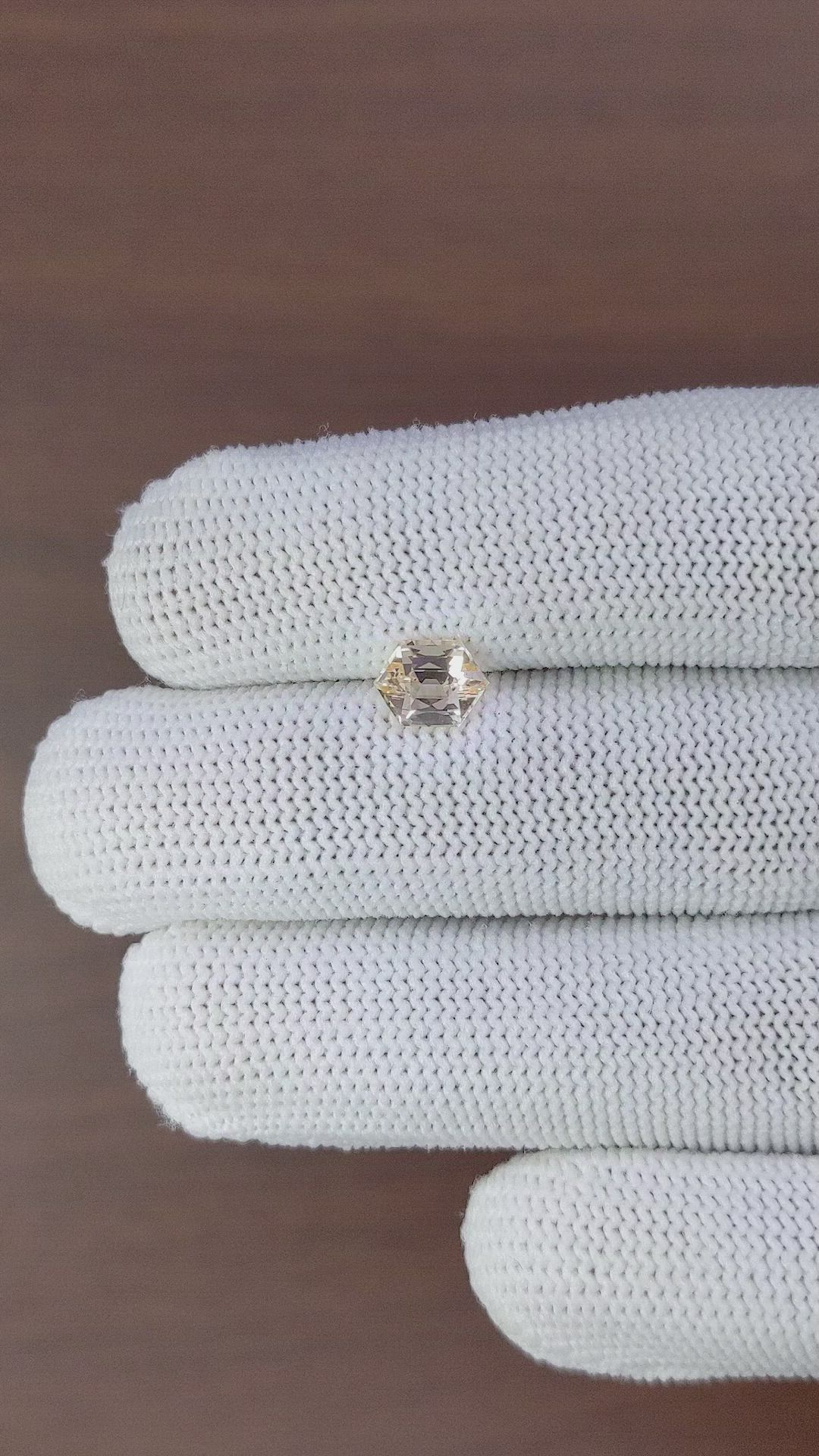 1.40 Ct. Peach Sapphire from Ceylon (Sri Lanka) Size Video