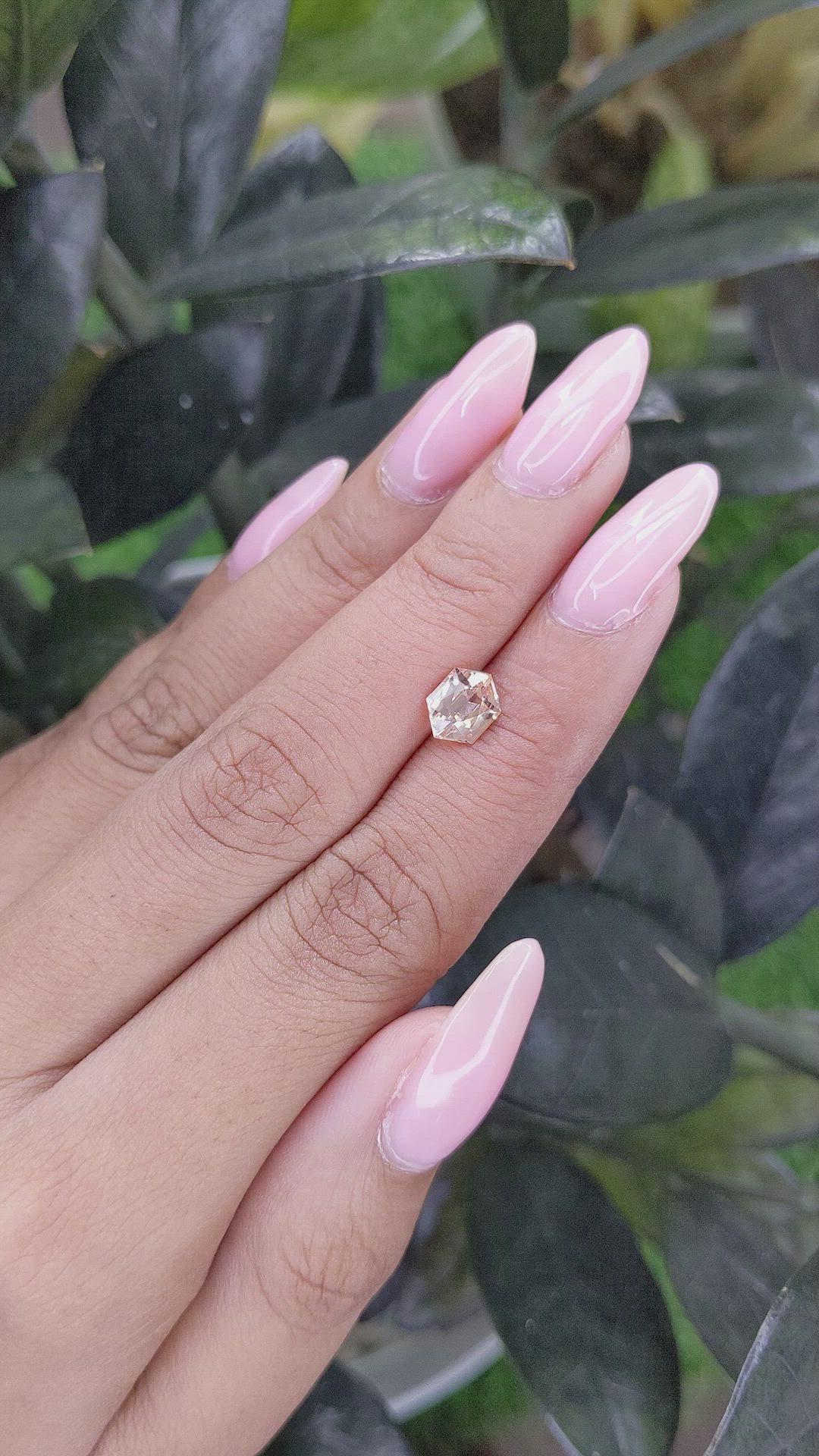 1.40 Ct. Peach Sapphire from Ceylon (Sri Lanka) Size Video