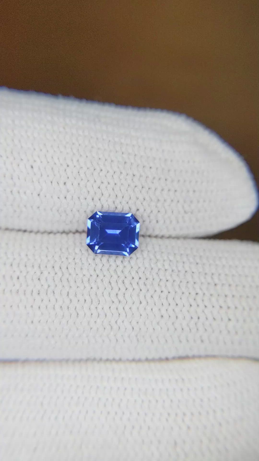 0.88 Ct. Blue Sapphire from Ceylon (Sri Lanka) Size Video
