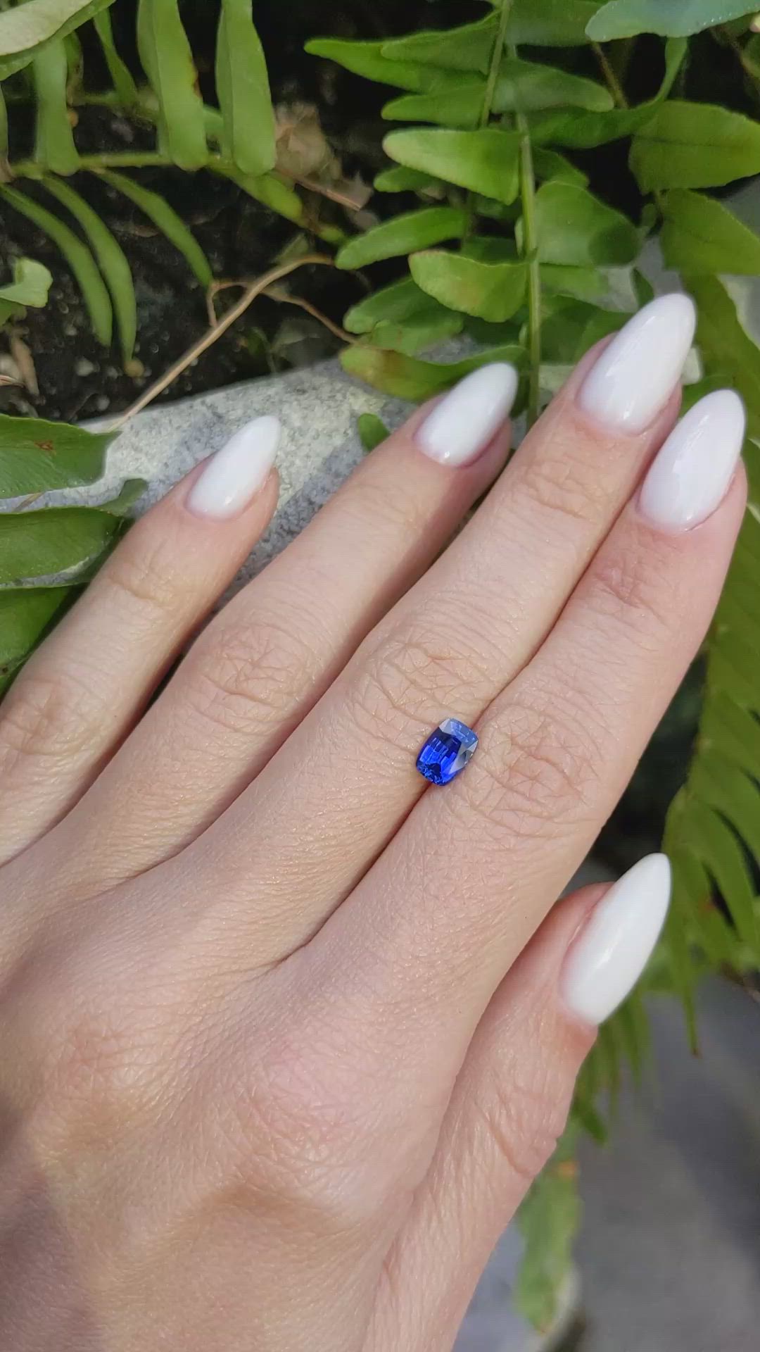 0.89 Ct. Blue Sapphire from Ceylon (Sri Lanka) Size Video