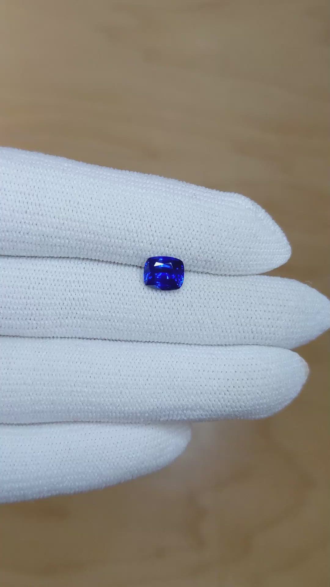 1.85 Ct. Blue Sapphire from Ceylon (Sri Lanka) Size Video