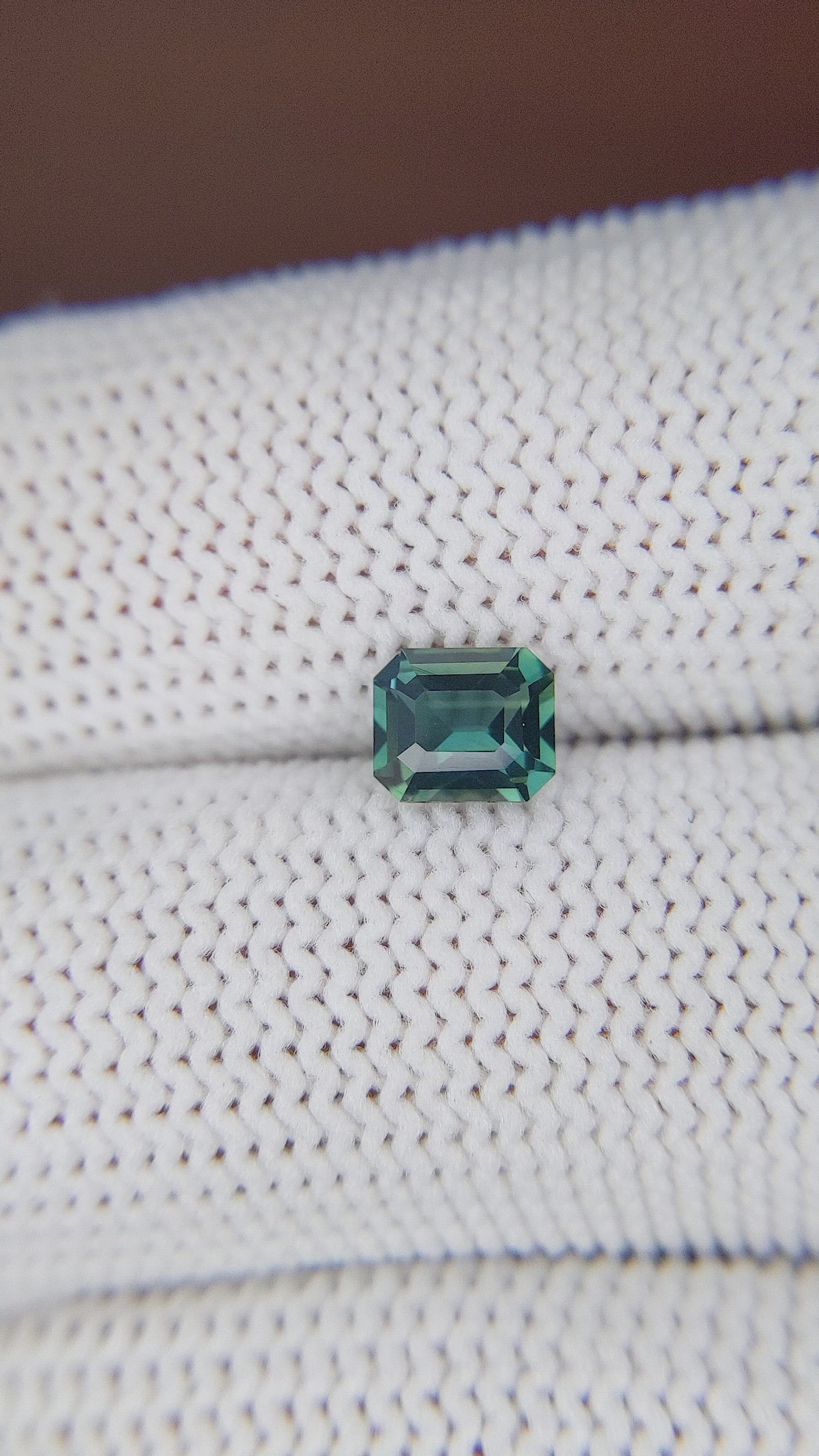 0.95 Ct. Bluish Green Sapphire from Madagascar Size Video