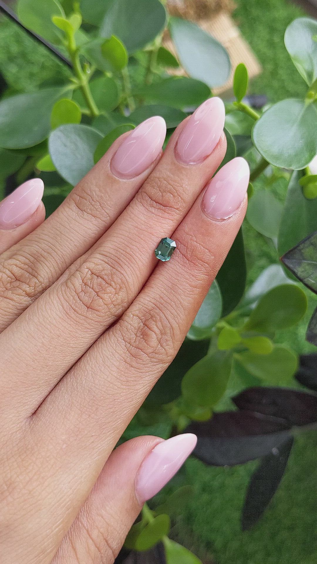 0.80 Ct. Green Sapphire from Madagascar Size Video