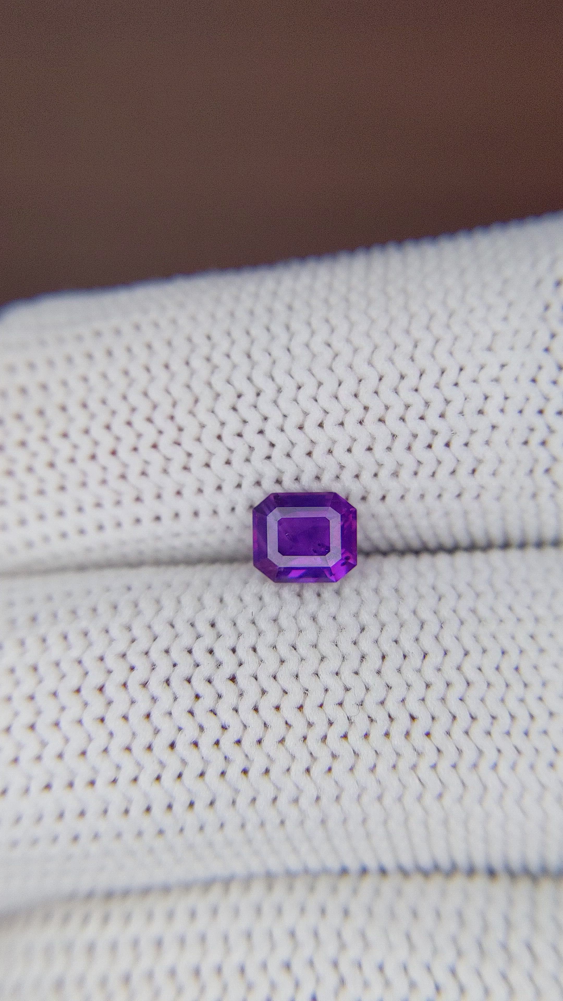 0.73 Ct. Pinkish Purple Sapphire from Africa Size Video