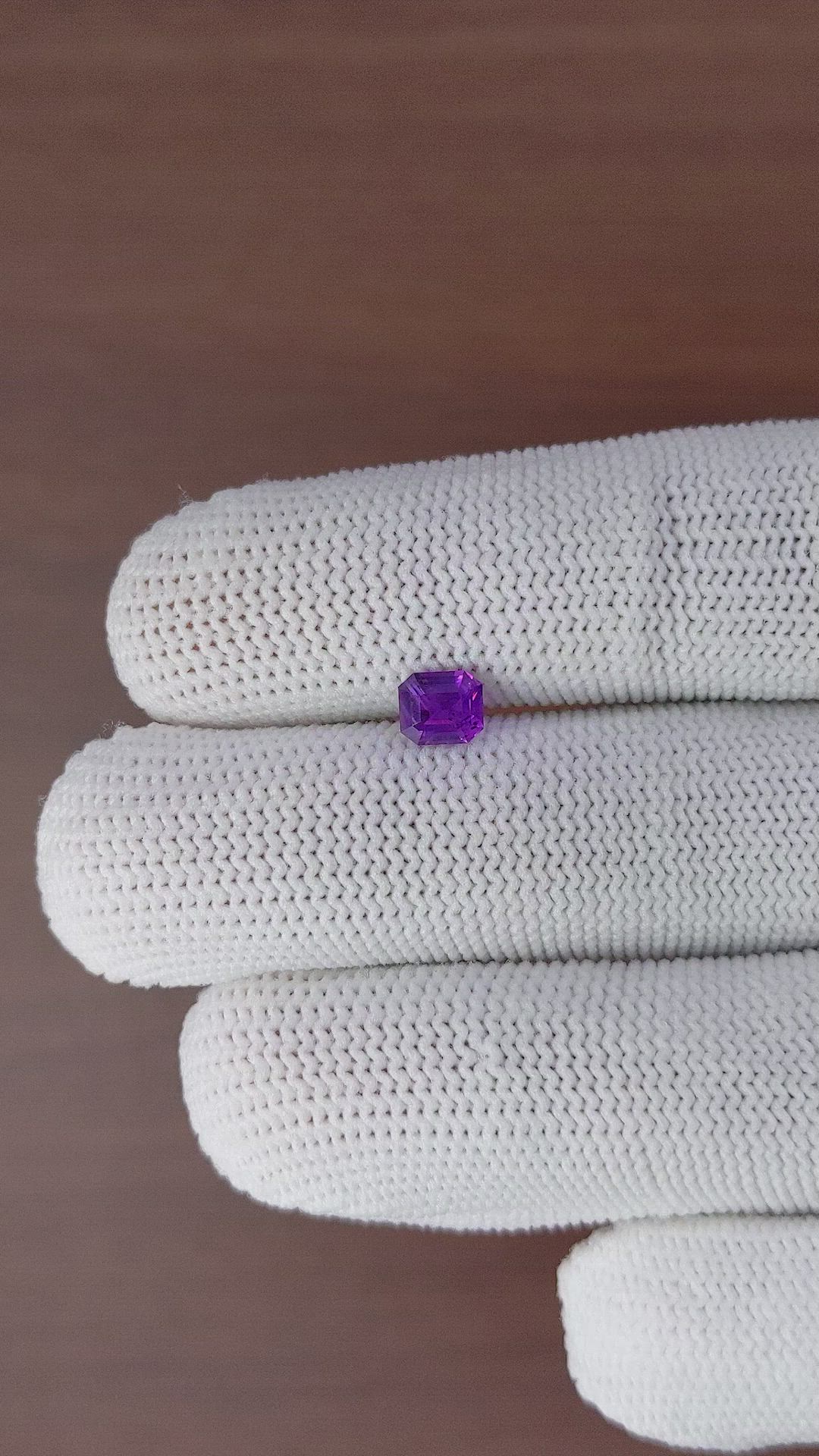 0.73 Ct. Pinkish Purple Sapphire from Africa Size Video
