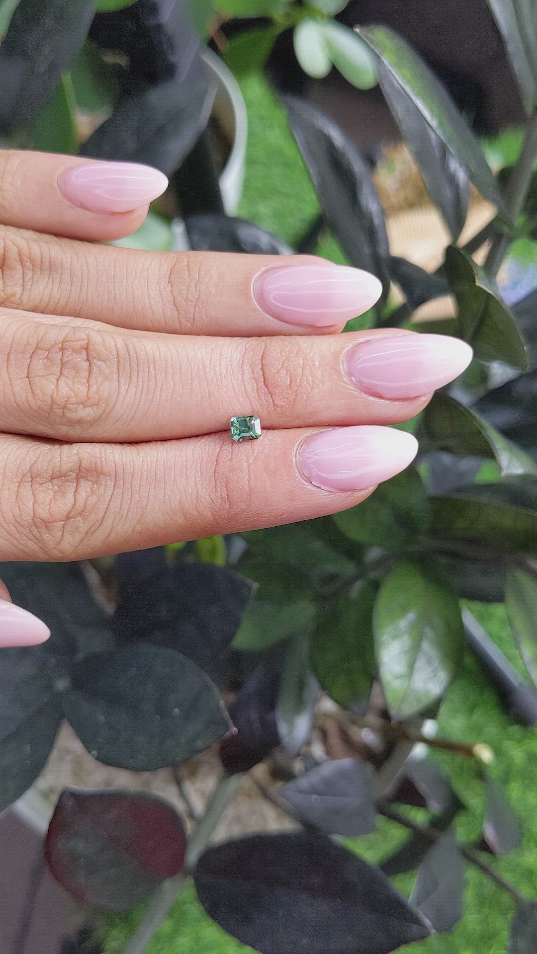 0.45 Ct. Yellowish Green Sapphire from Madagascar Size Video