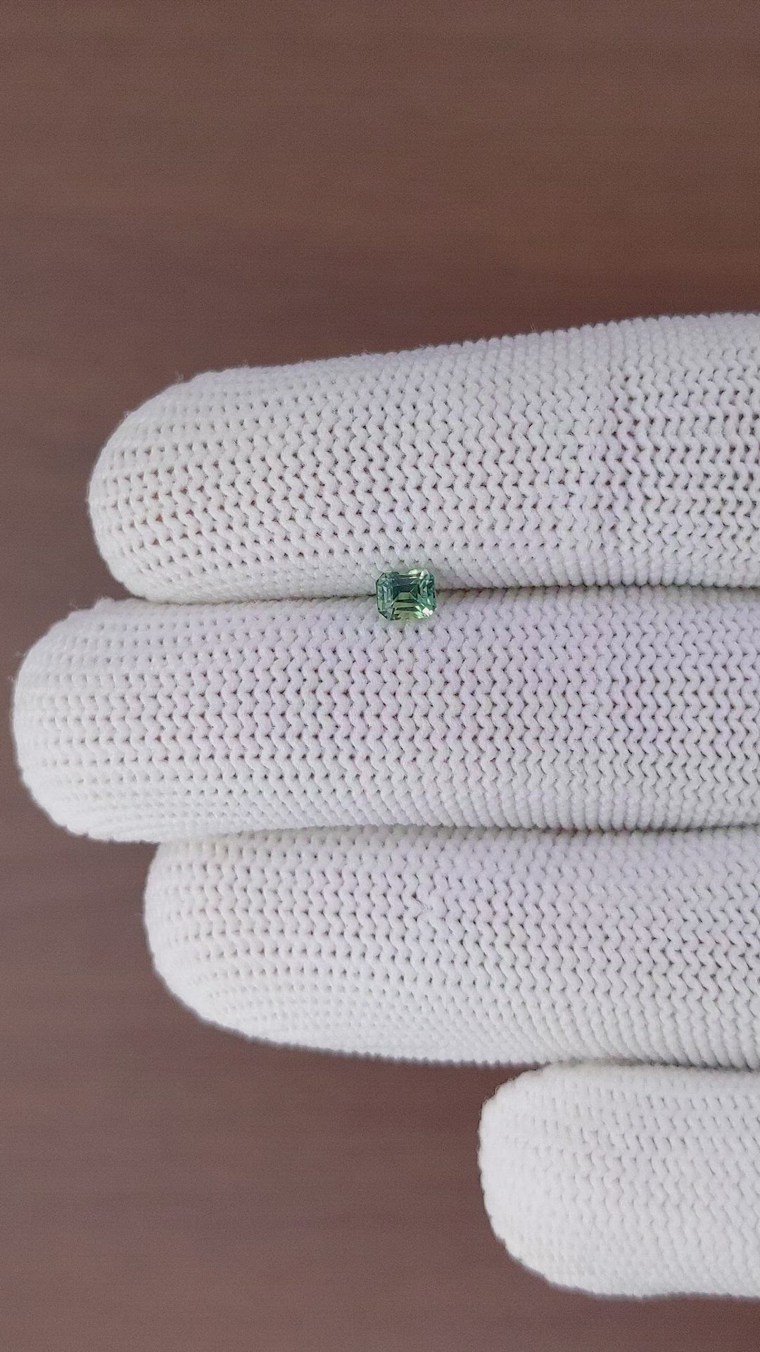 0.43 Ct. Green Sapphire from Madagascar Size Video