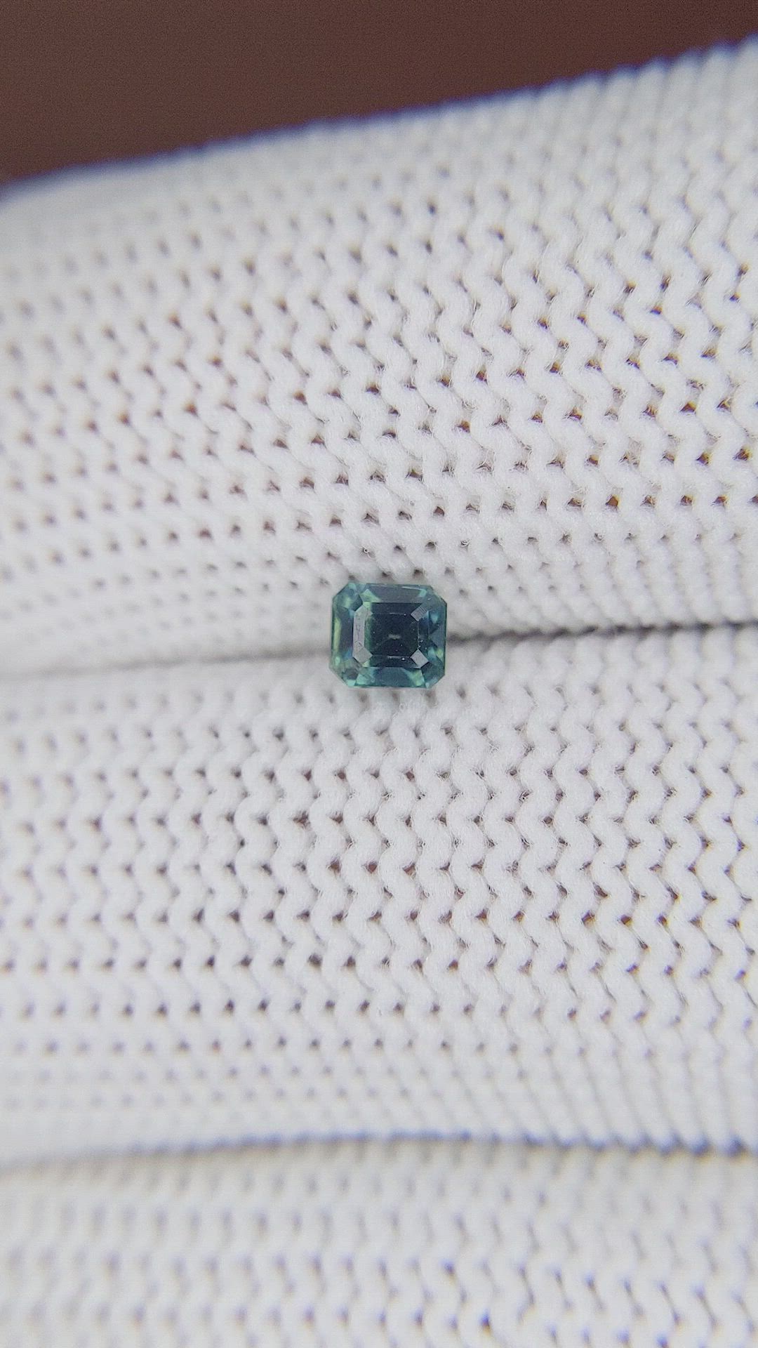0.40 Ct. Greenish Blue Sapphire from Madagascar Size Video