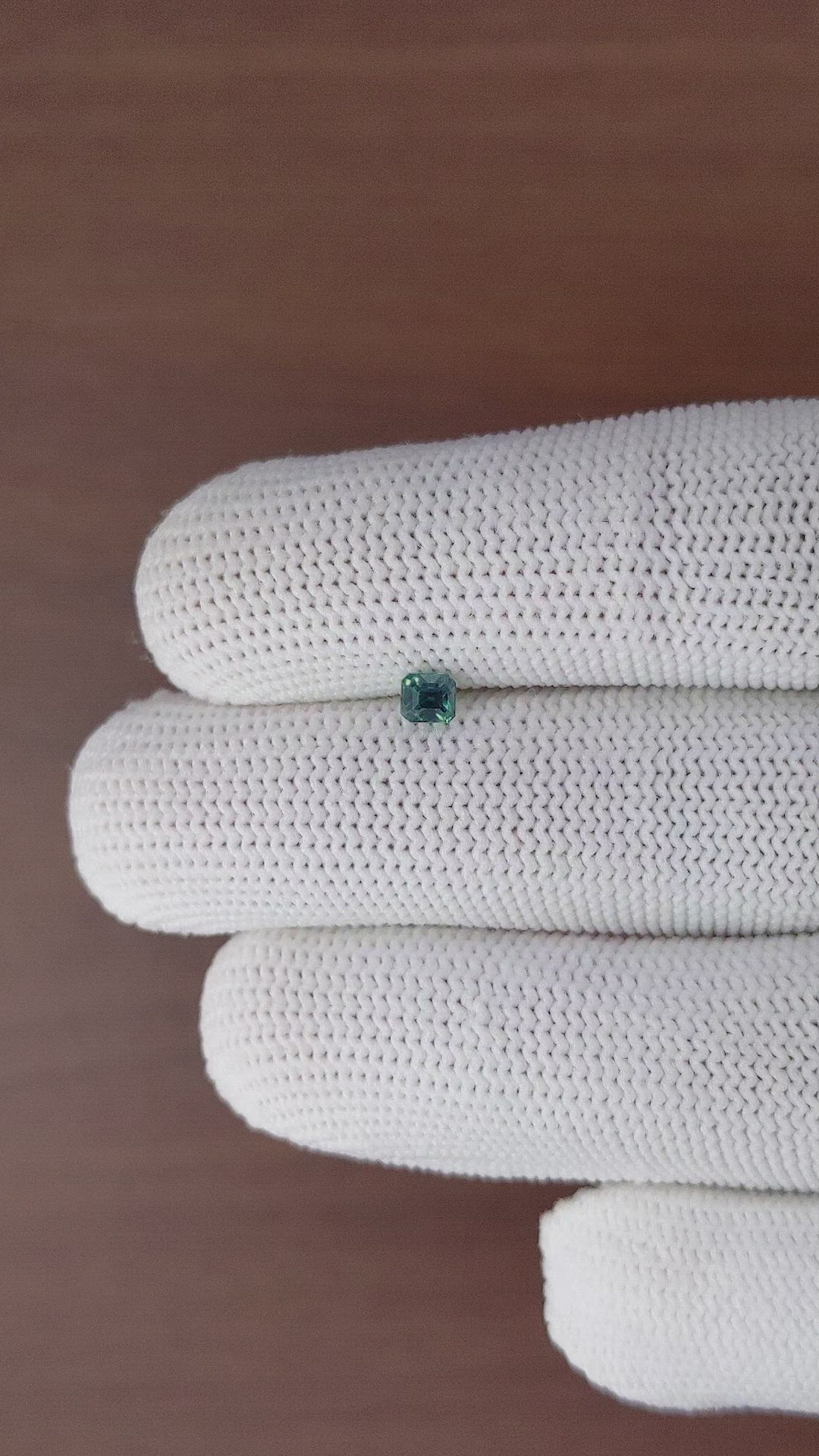0.40 Ct. Greenish Blue Sapphire from Madagascar Size Video