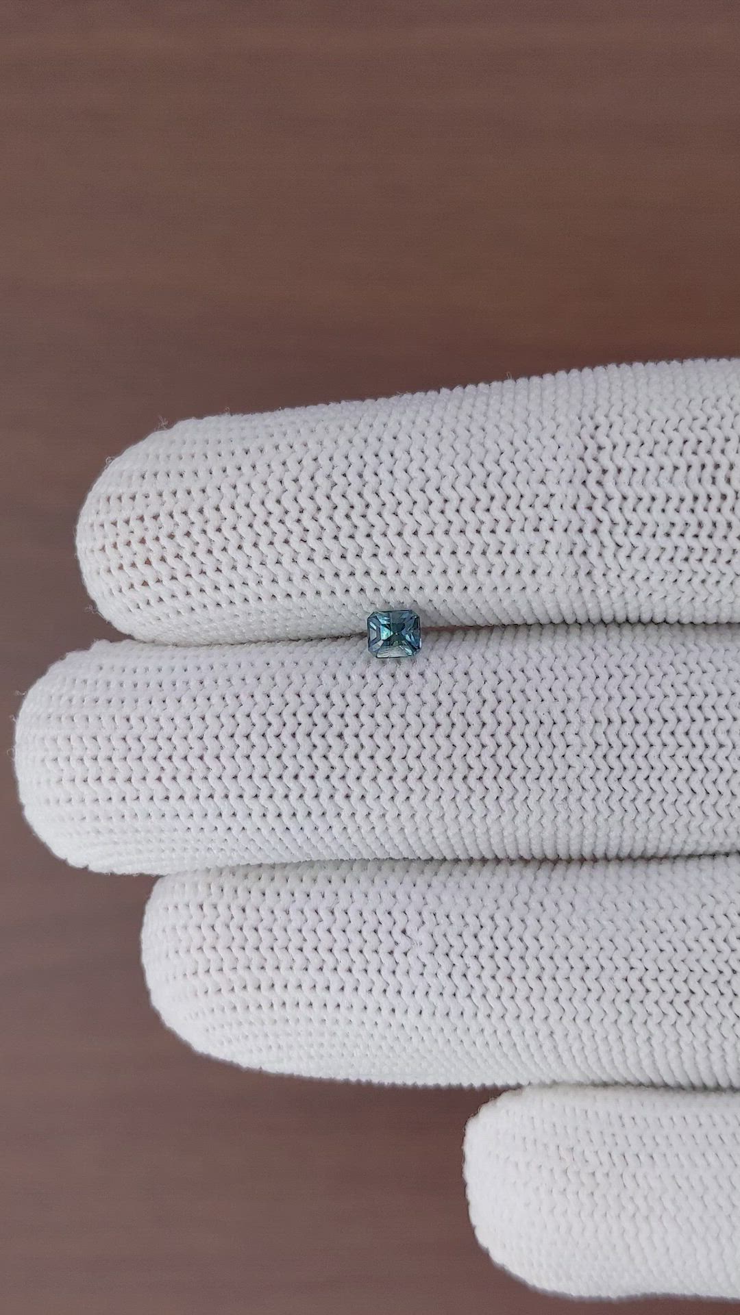 0.43 Ct. Greenish Blue Sapphire from Madagascar Size Video
