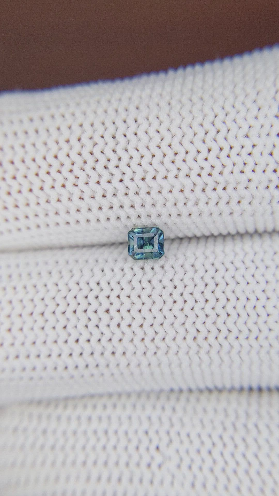 0.43 Ct. Greenish Blue Sapphire from Madagascar Size Video