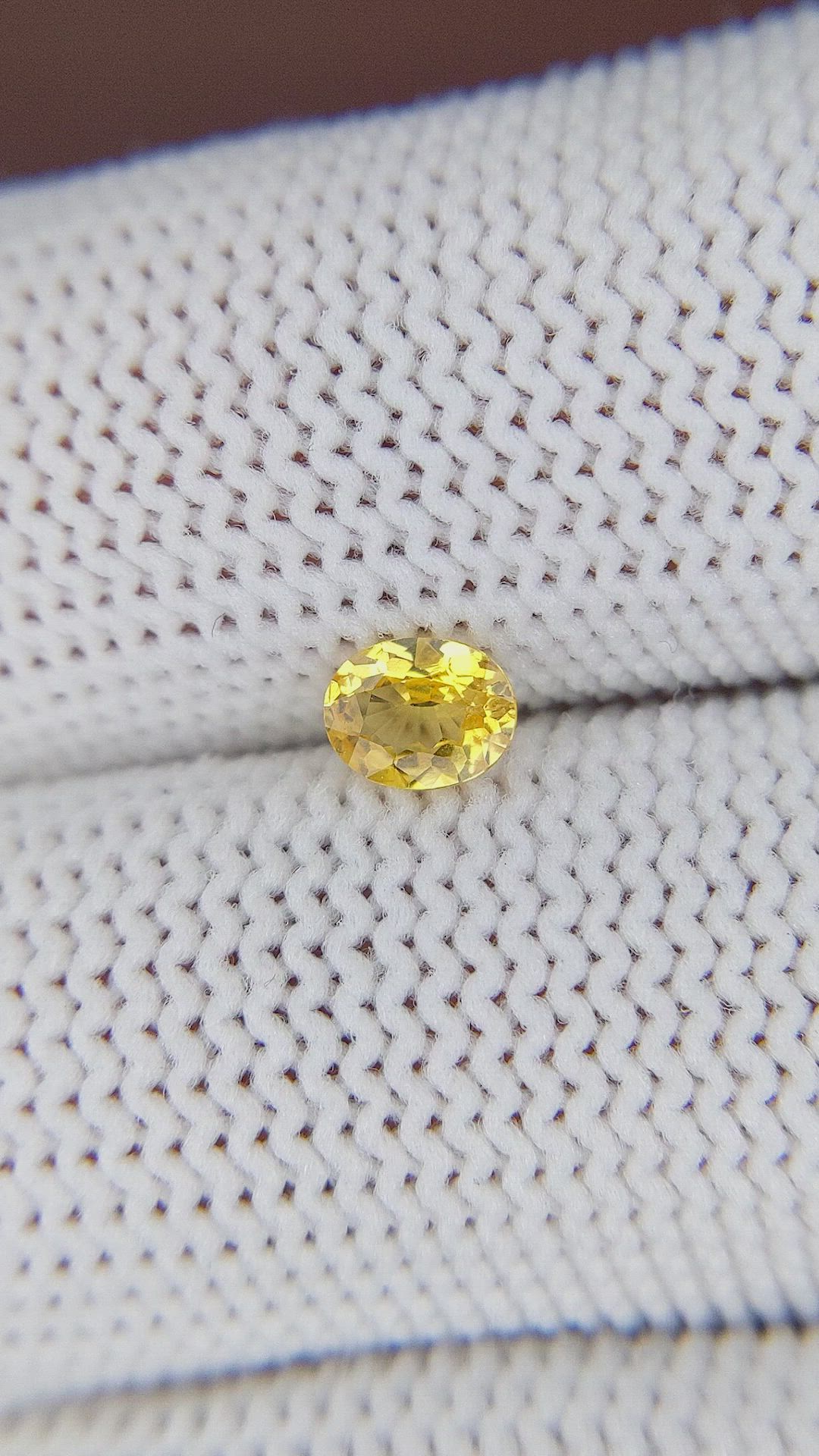 0.38 Ct. Yellow Sapphire from Ceylon (Sri Lanka) Size Video
