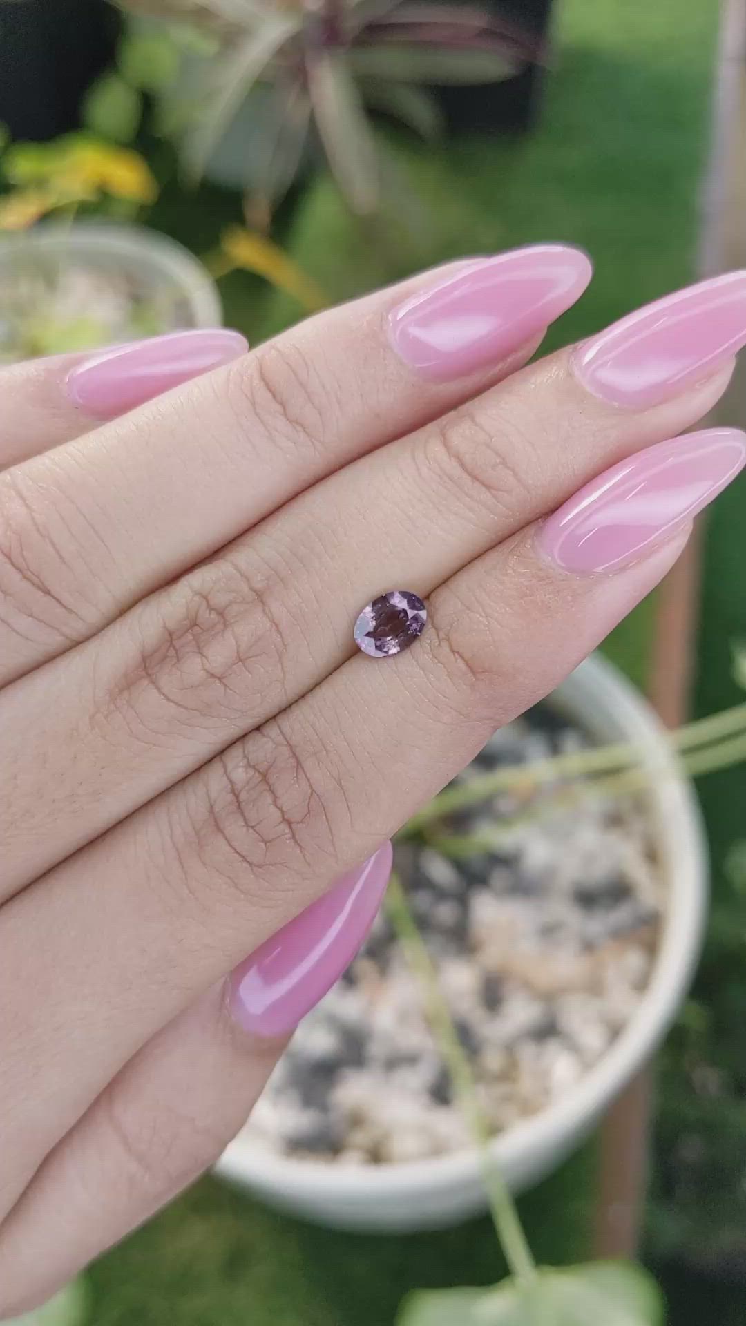 0.82 Ct. Purplish Pink Sapphire from Ceylon (Sri Lanka) Size Video