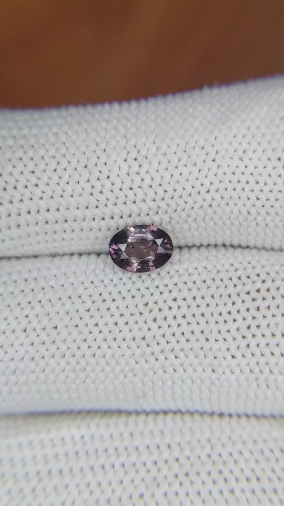 0.82 Ct. Purplish Pink Sapphire from Ceylon (Sri Lanka) Size Video