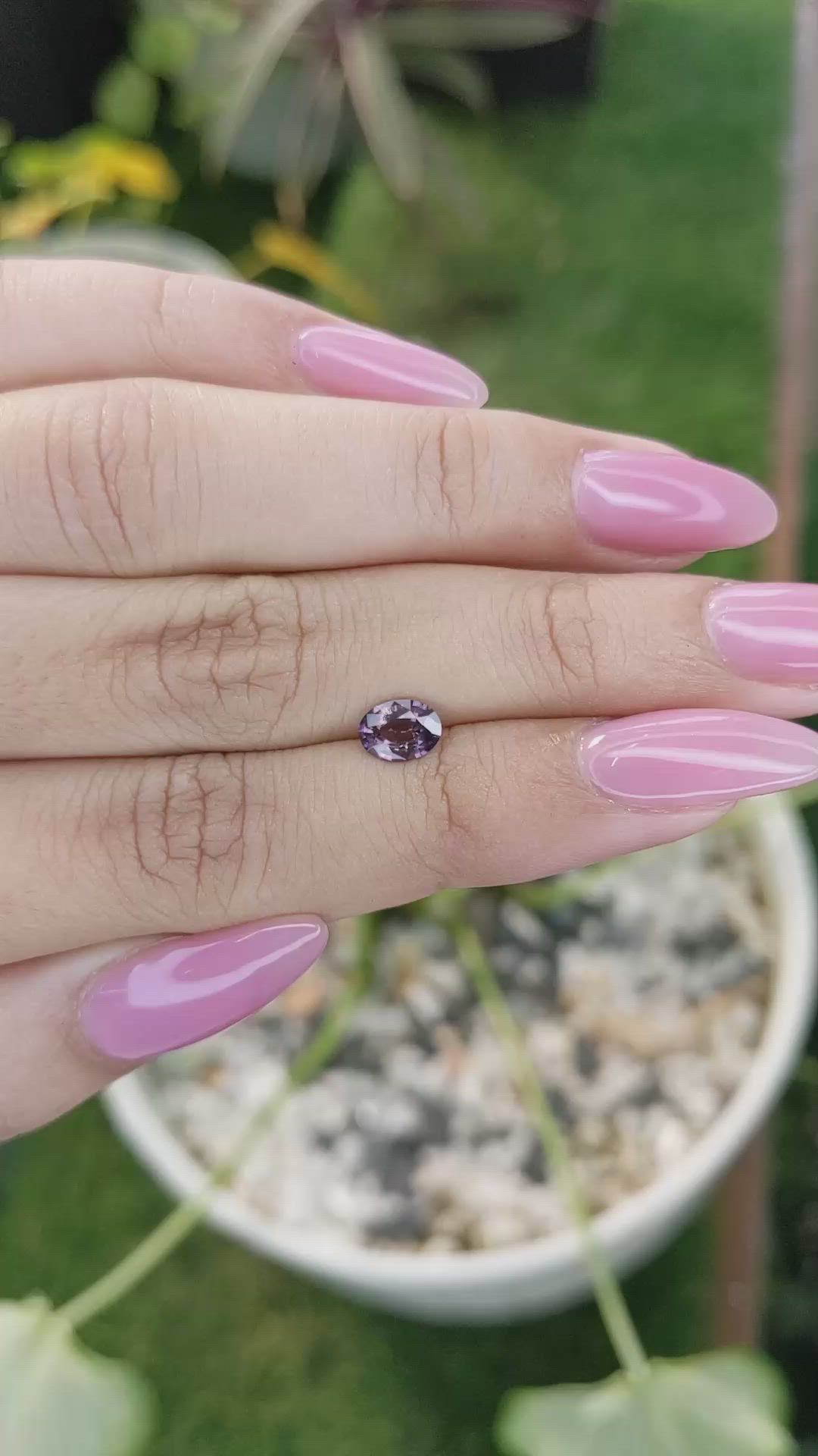 0.82 Ct. Purplish Pink Sapphire from Ceylon (Sri Lanka) Size Video