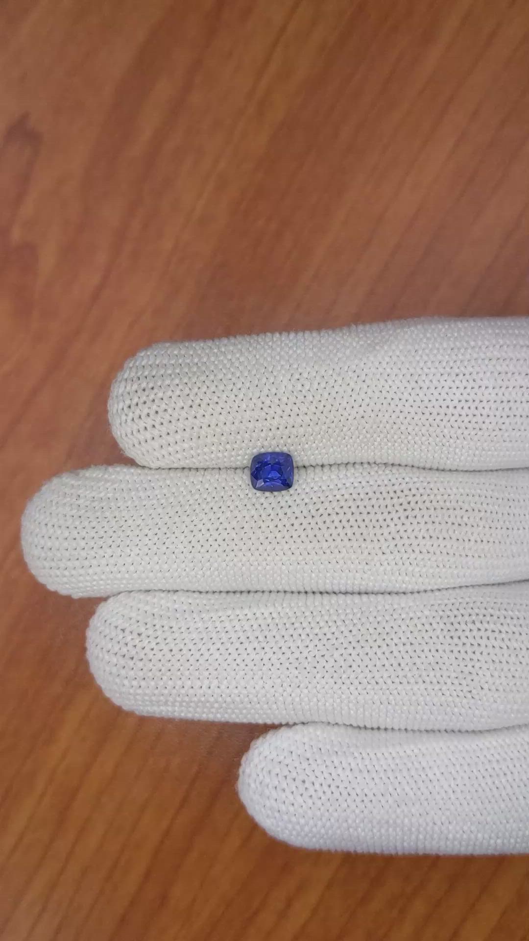 0.87 Ct. Blue Sapphire from Ceylon (Sri Lanka) Size Video