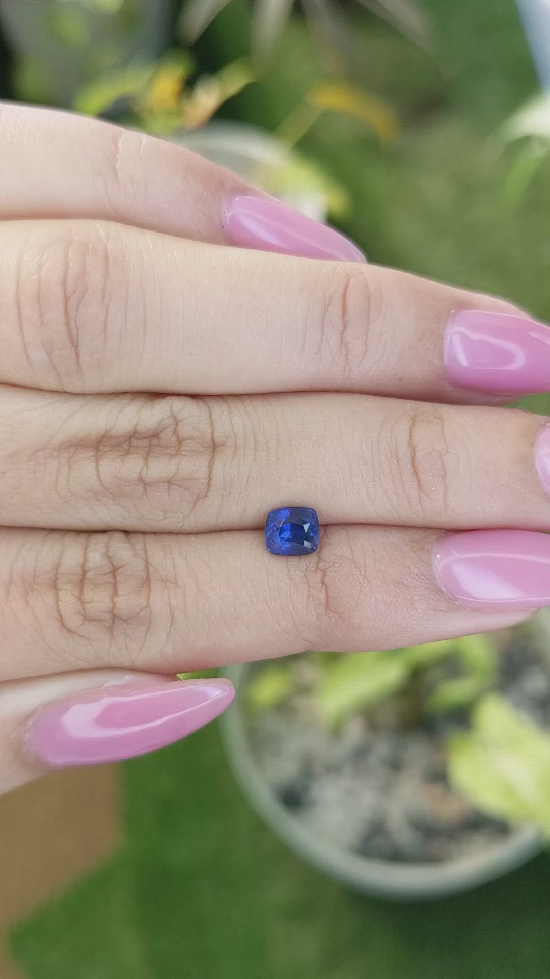 0.87 Ct. Blue Sapphire from Ceylon (Sri Lanka) Size Video